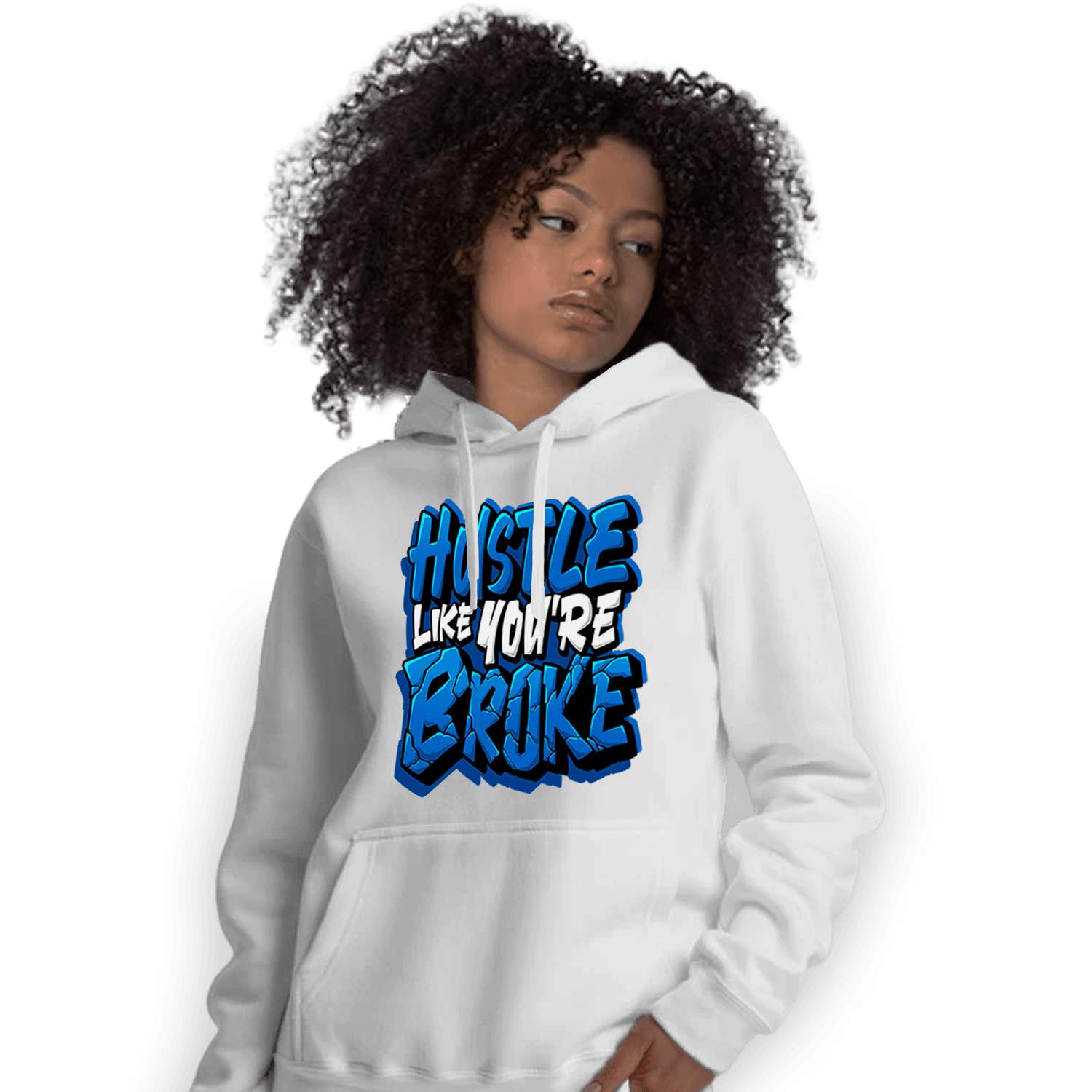 Royal Reimagined 1s Hoodie Match Hustle Like Broke - NastyJamz
