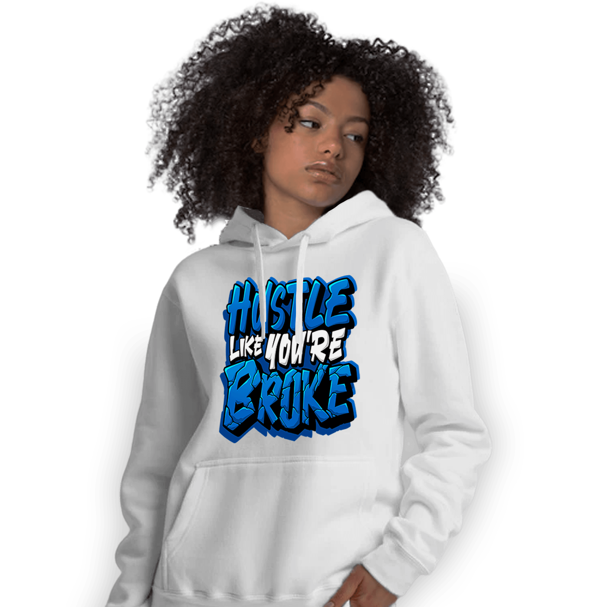 Royal Reimagined 1s Hoodie Match Hustle Like Broke - NastyJamz