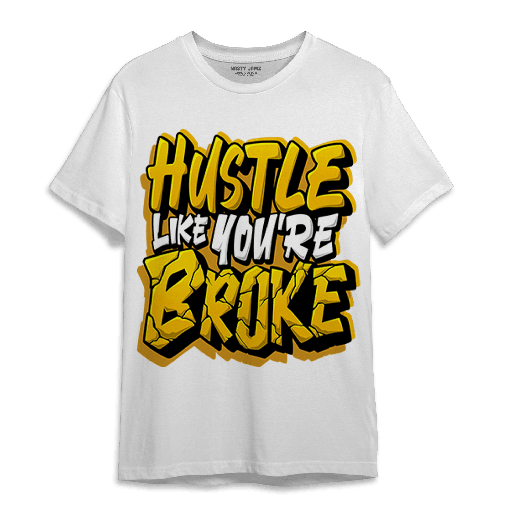 Yellow Ochre 1s T Shirt Match Hustle Like Broke - NastyJamz