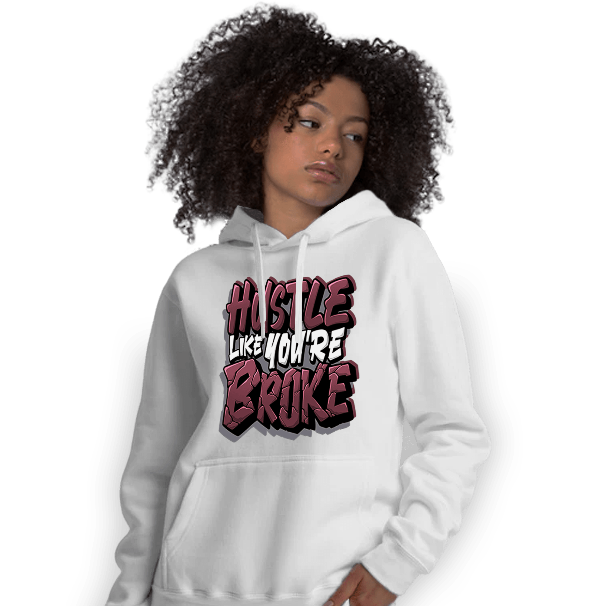 Burgundy 5s Hoodie Match Hustle Like Broke - NastyJamz