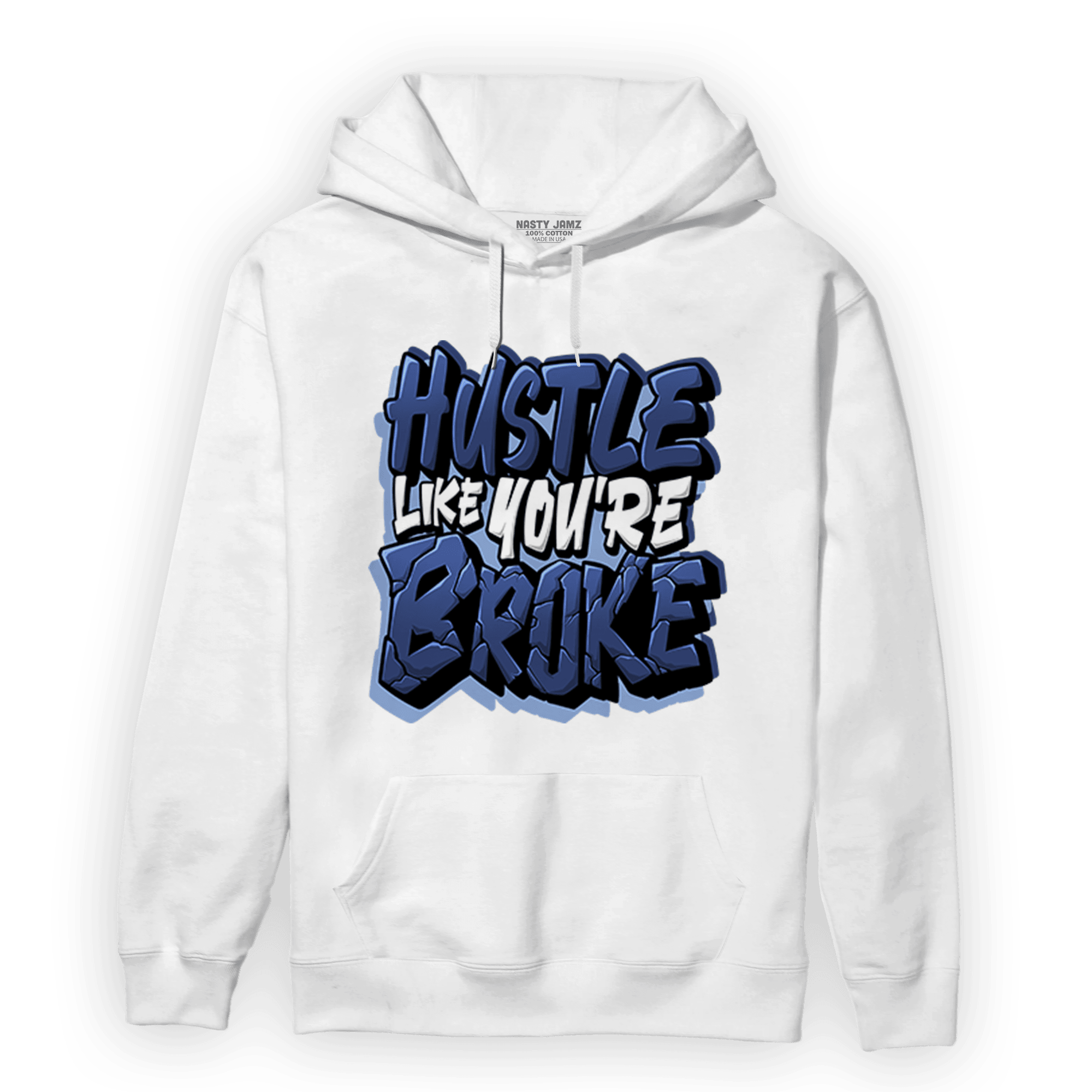 Midnight Navy 5s Hoodie Match Hustle Like Broke - NastyJamz
