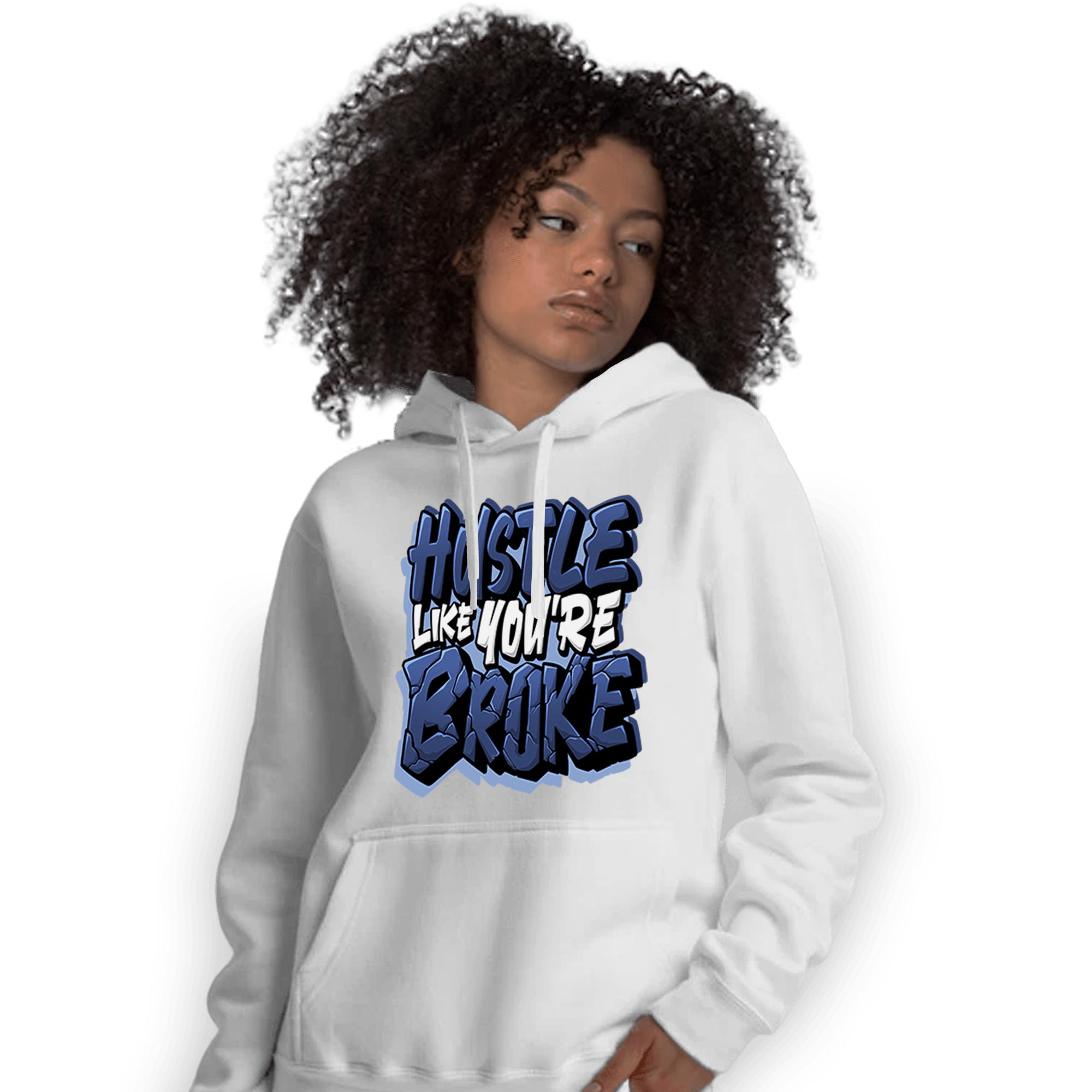Midnight Navy 5s Hoodie Match Hustle Like Broke - NastyJamz