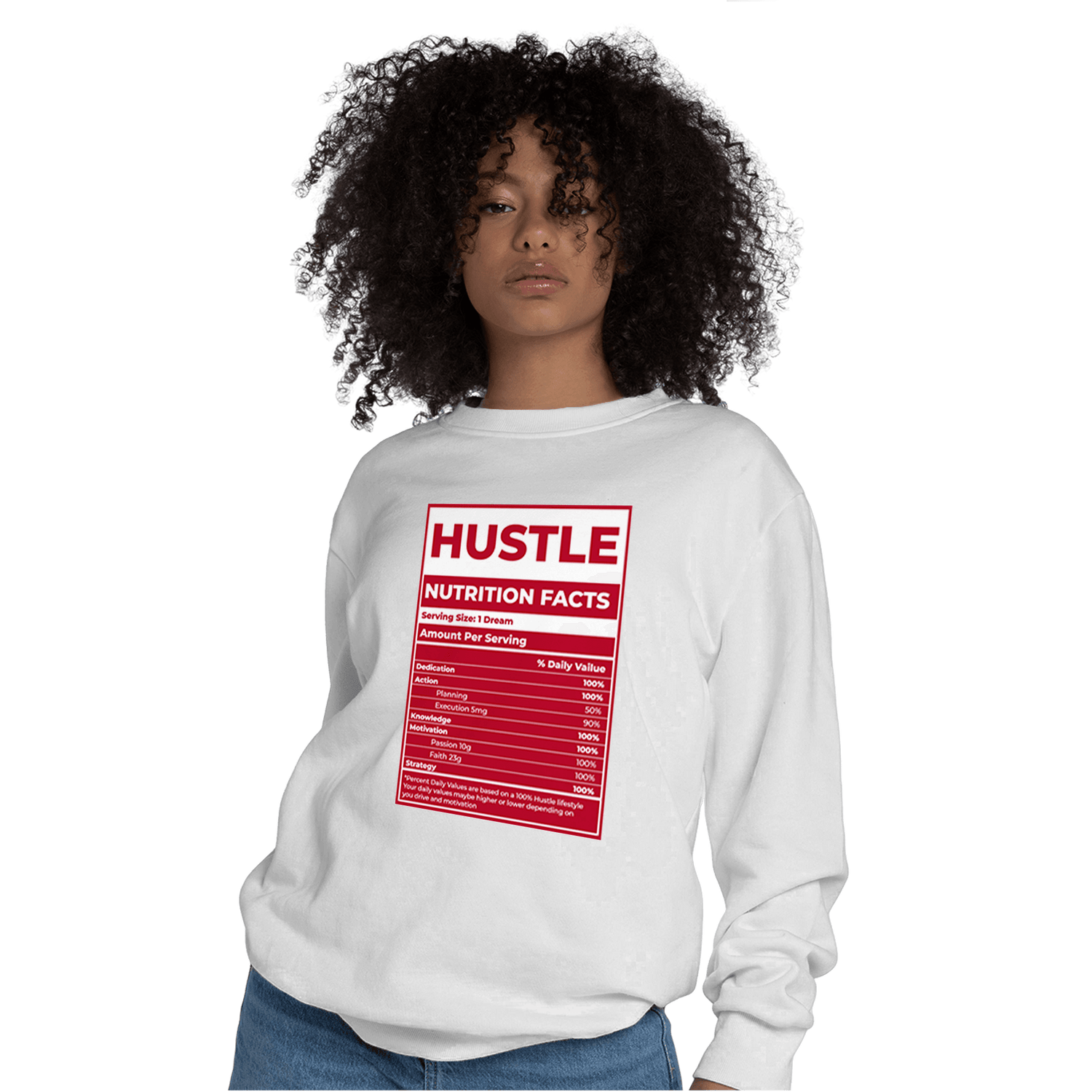 Cherry 11s Sweatshirt Match Hustle Nutrition Facts - NastyJamz