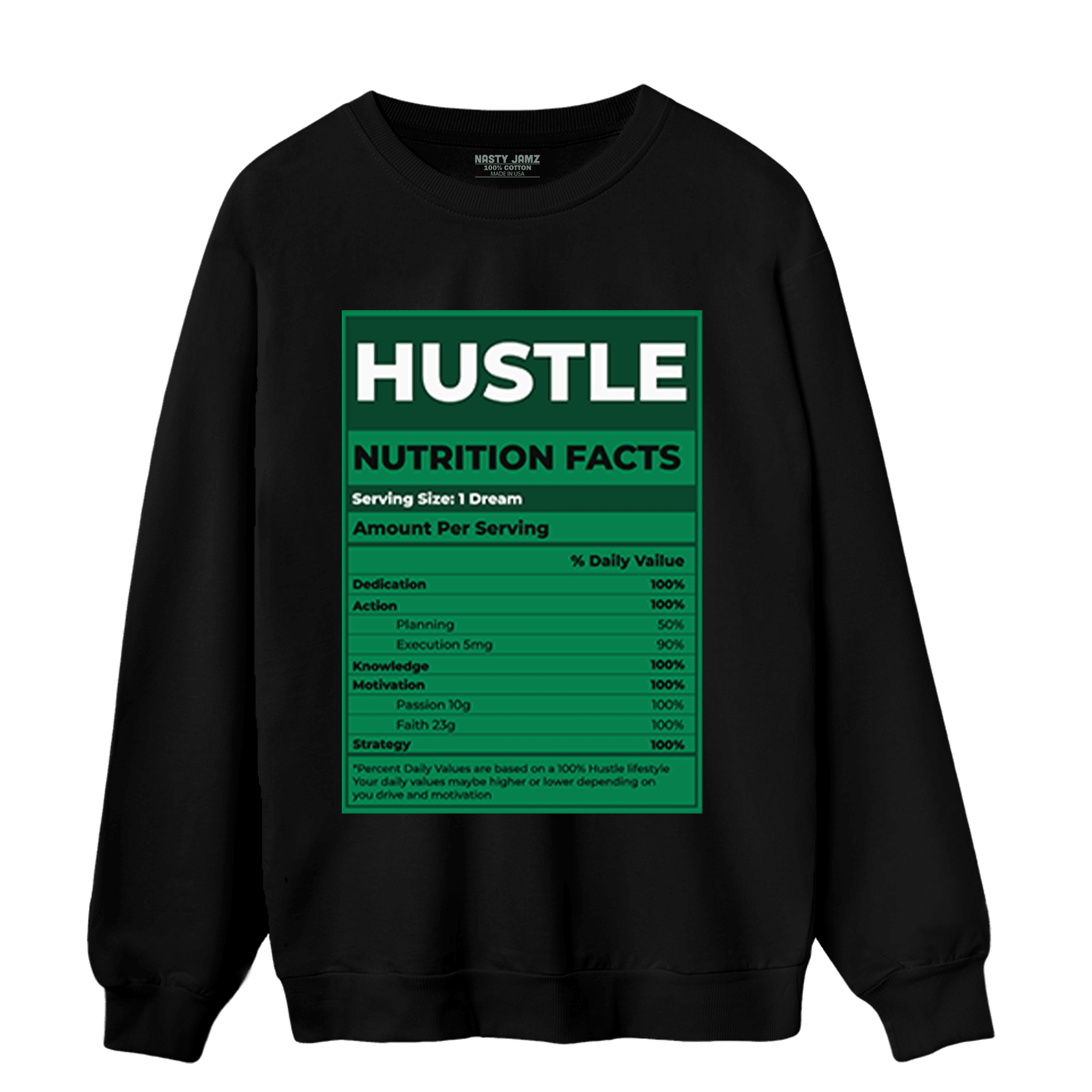 Celtic Lucky Green 1s Sweatshirt Match Hustle Nutrition Facts - NastyJamz