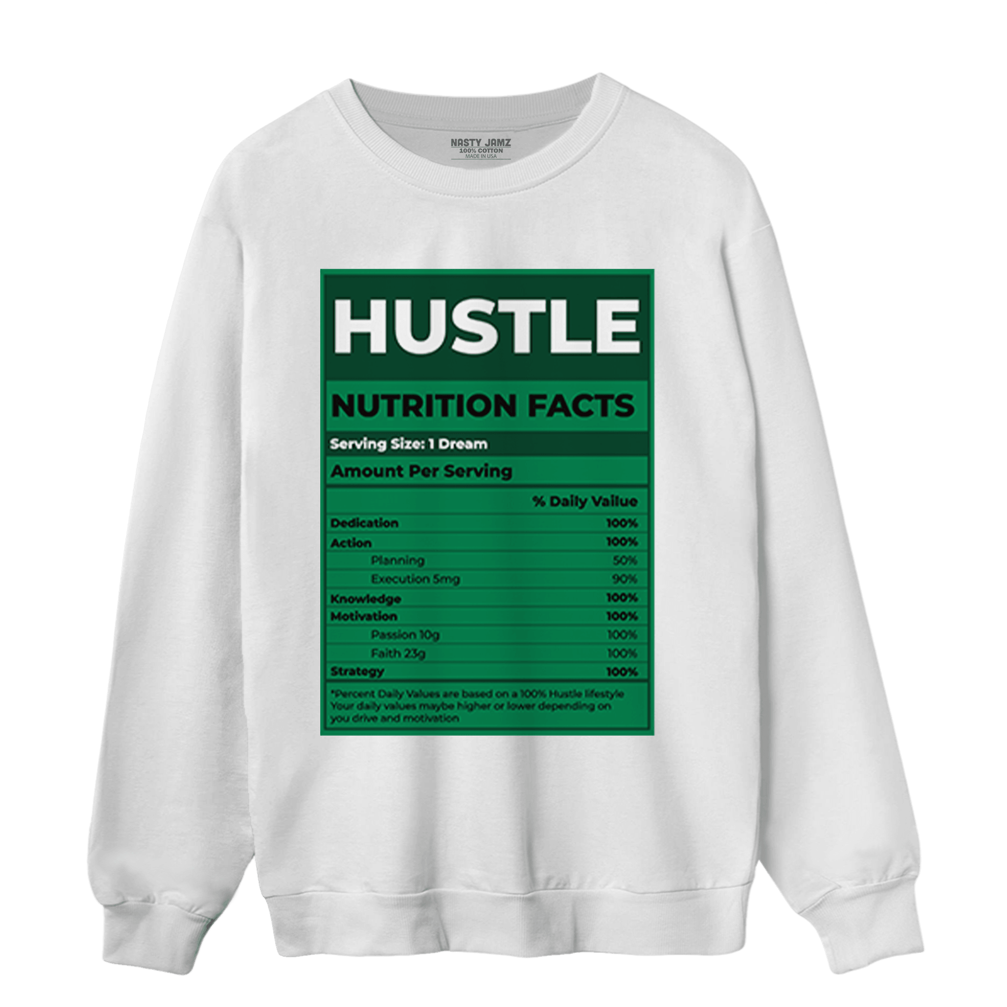 Celtic Lucky Green 1s Sweatshirt Match Hustle Nutrition Facts - NastyJamz