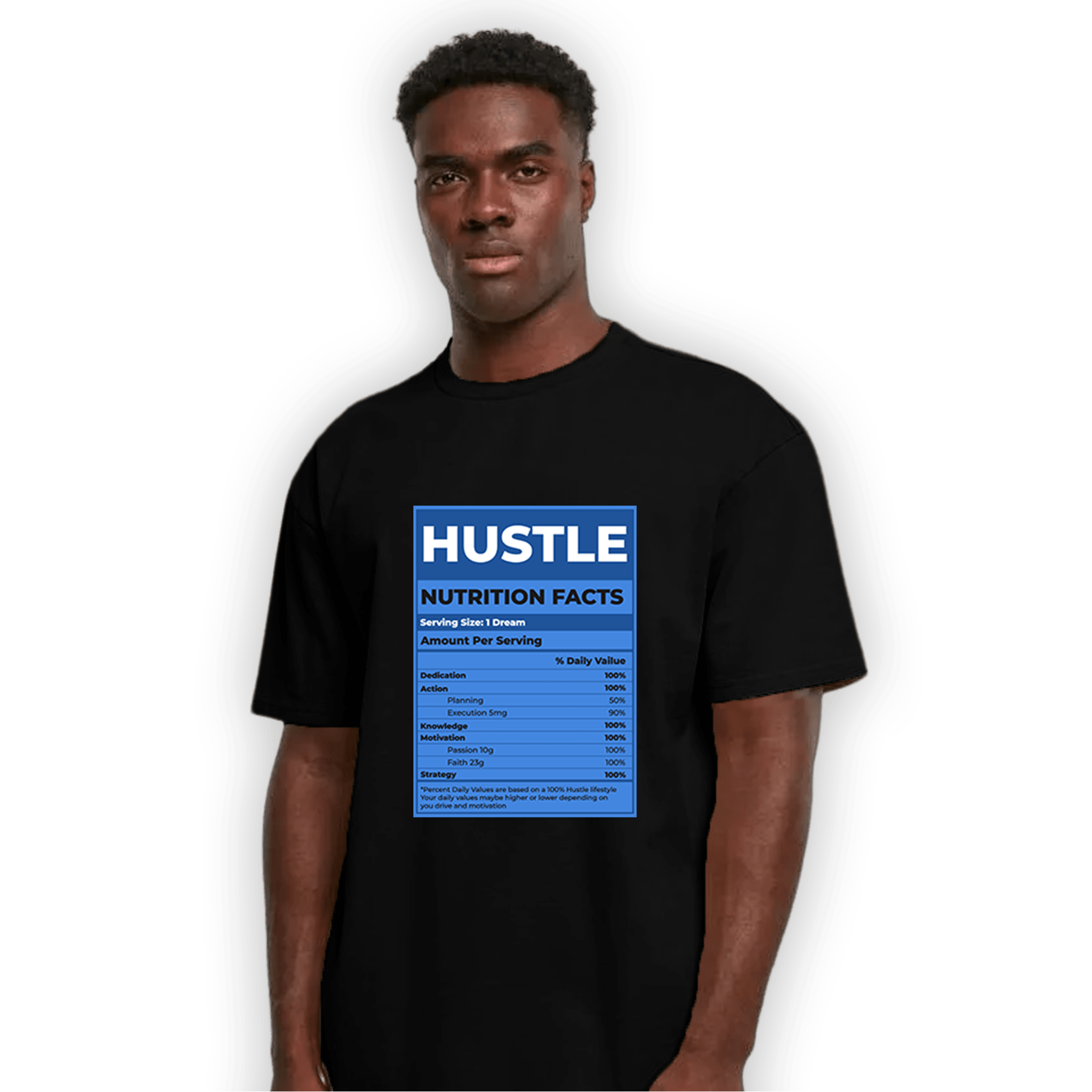University Blue Toe 1s T Shirt Match Hustle Nutrition Facts - NastyJamz