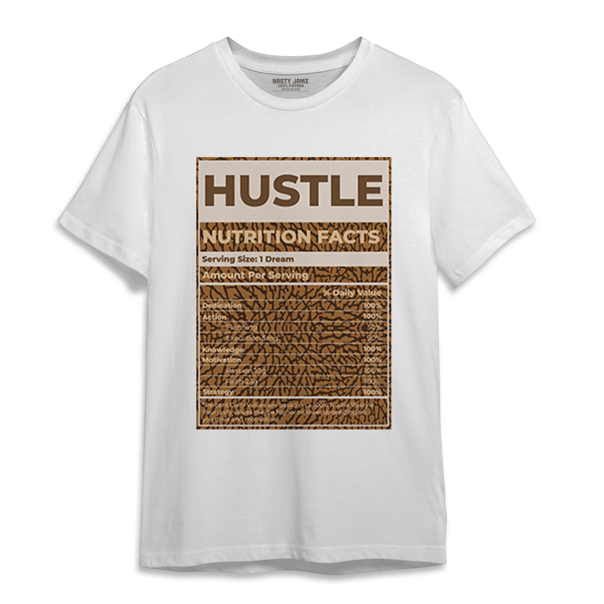 Palomino 3s T Shirt Match Hustle Nutrition Facts - NastyJamz