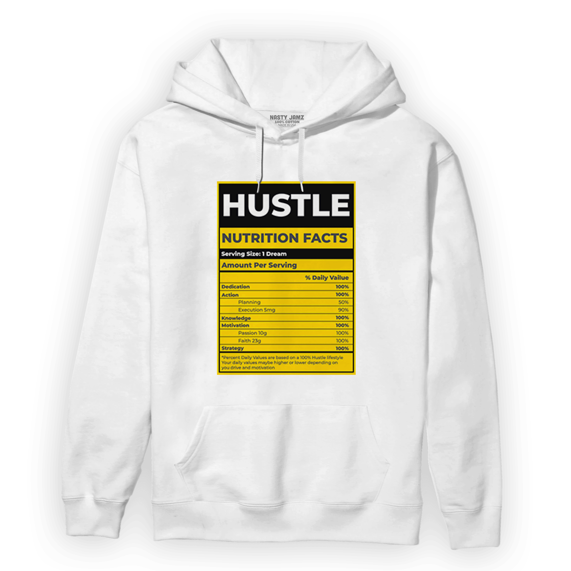 Thunder 4s Hoodie Match Hustle Nutrition Facts - NastyJamz