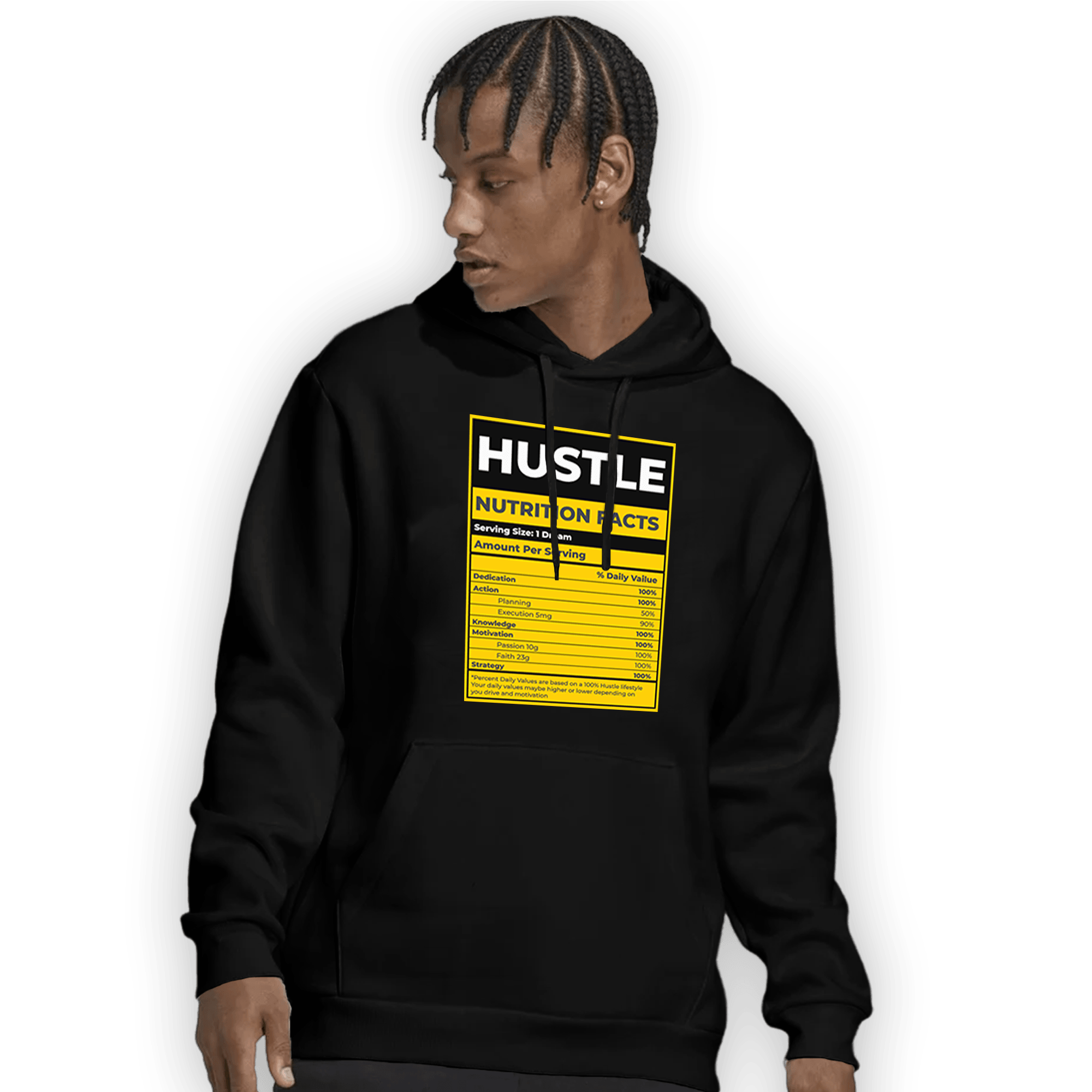 Thunder 4s Hoodie Match Hustle Nutrition Facts - NastyJamz