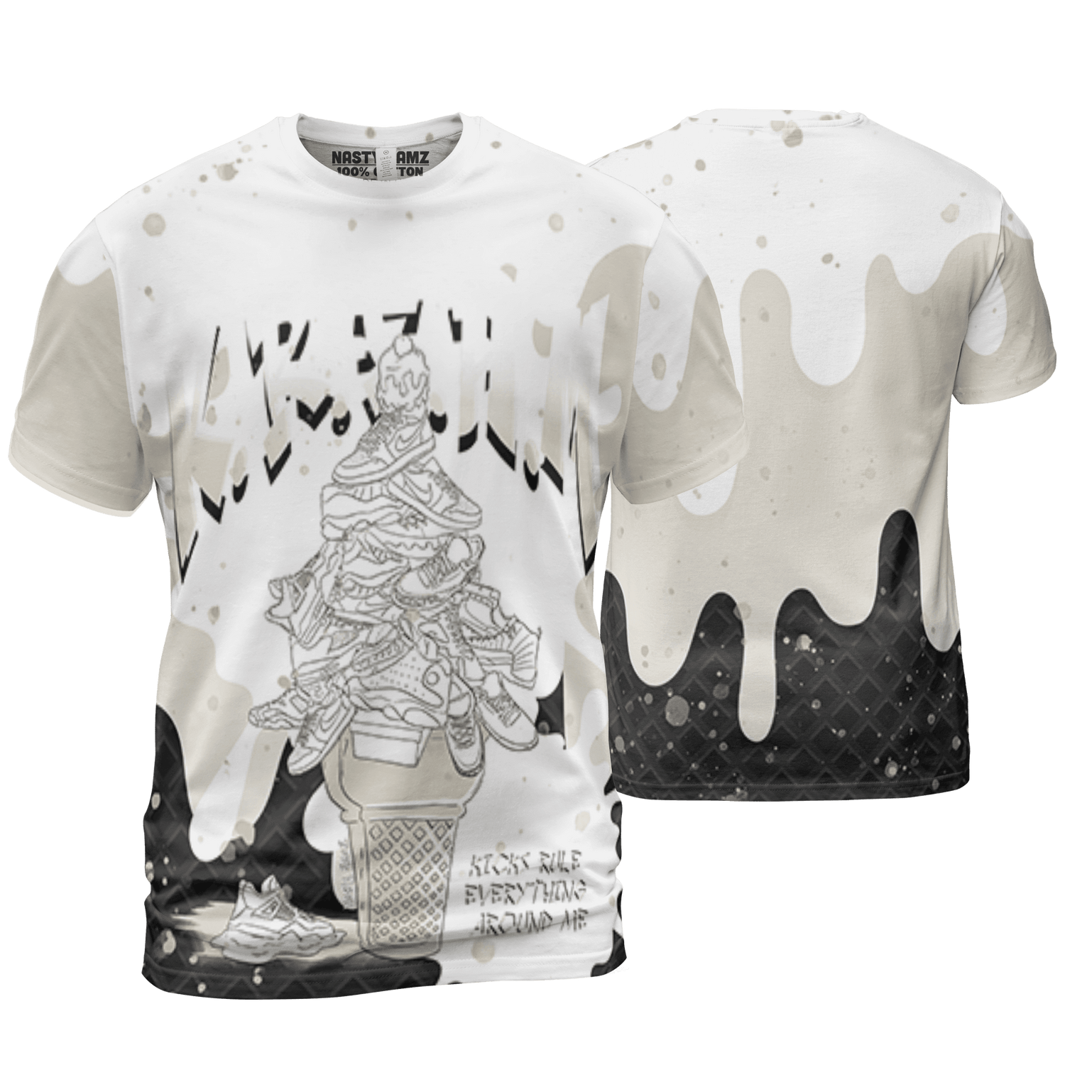 Gratitude 11s T Shirt Match KREAM 3D All-Over Print Waffle Cone - NastyJamz