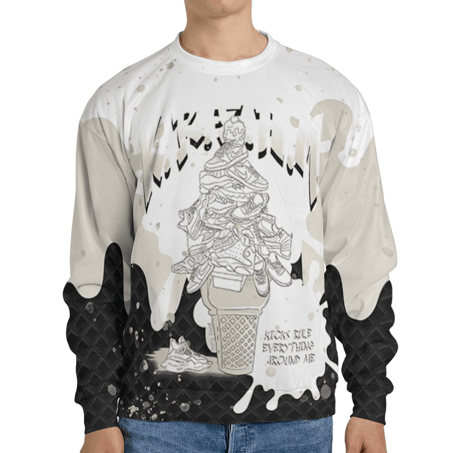 Gratitude 11s Sweatshirt Match KREAM 3D All-Over Print Waffle Cone - NastyJamz