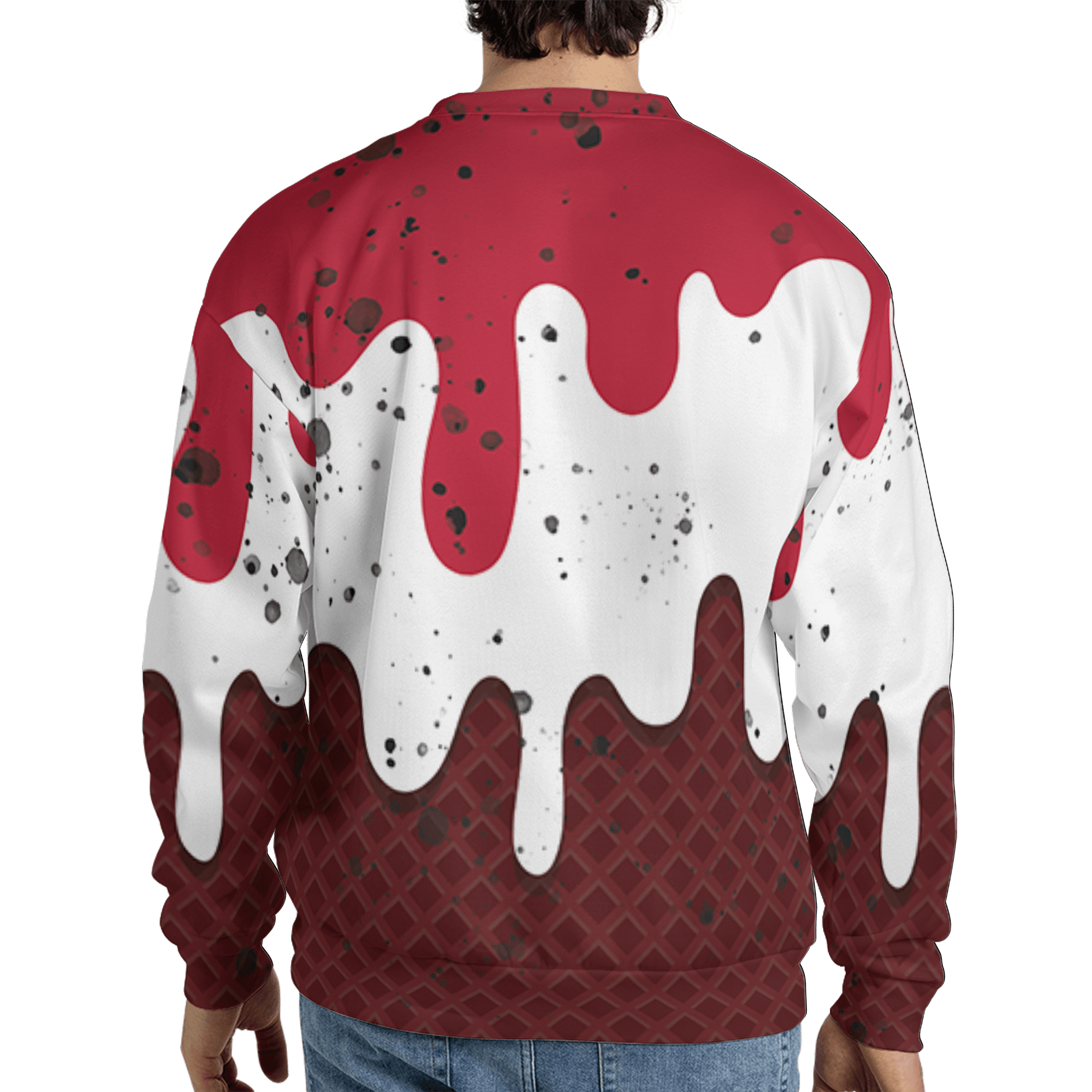 Cherry 12s Sweatshirt Match KREAM 3D All-Over Print Waffle Cone - NastyJamz