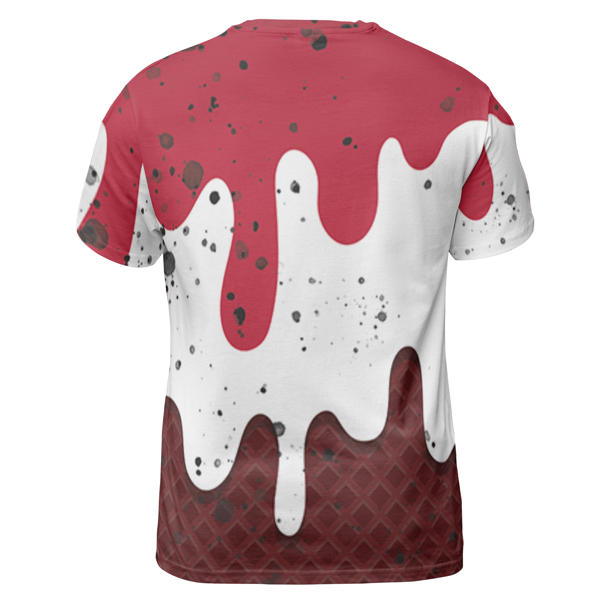 Cherry 12s T Shirt Match KREAM 3D All-Over Print Waffle Cone - NastyJamz