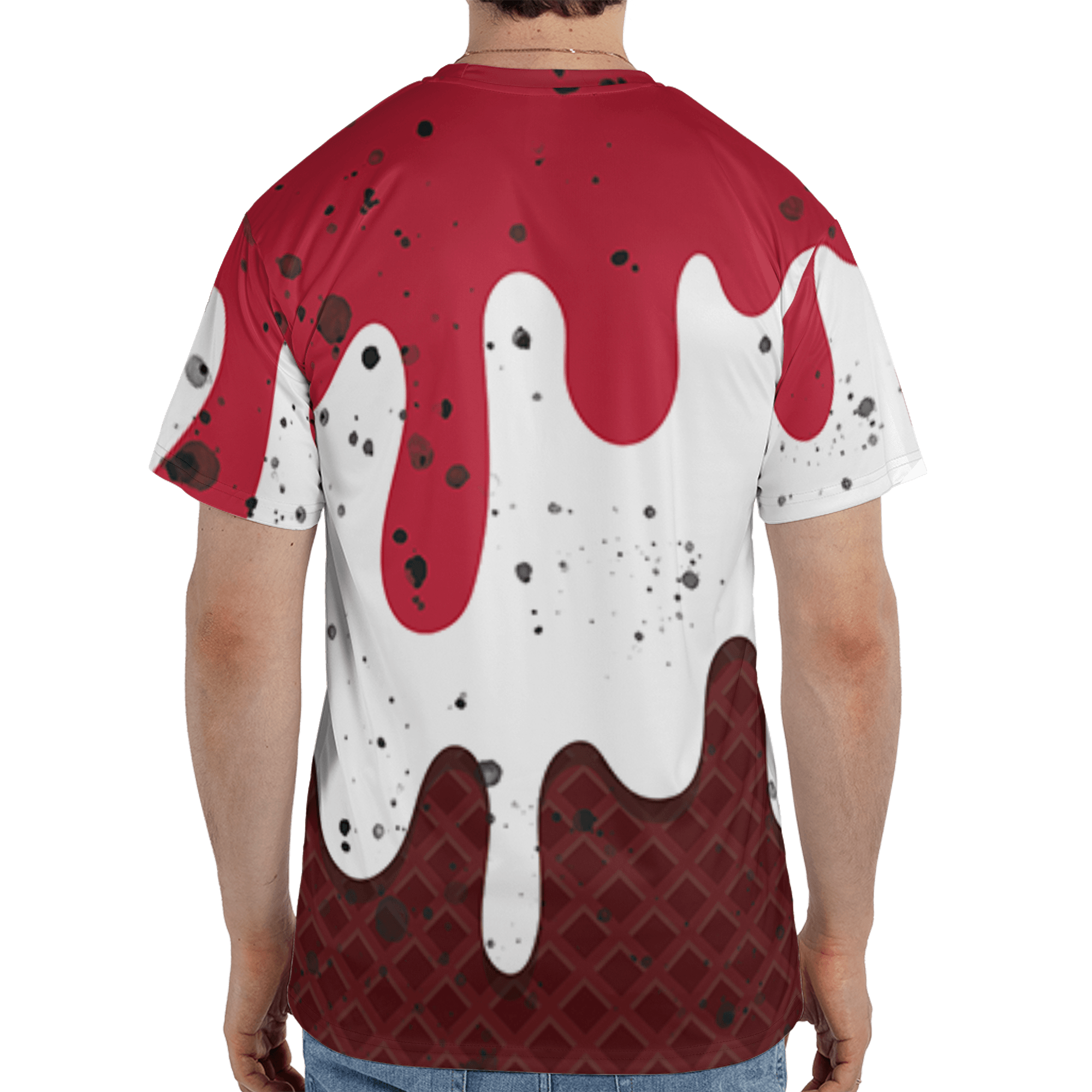 Cherry 12s T Shirt Match KREAM 3D All-Over Print Waffle Cone - NastyJamz