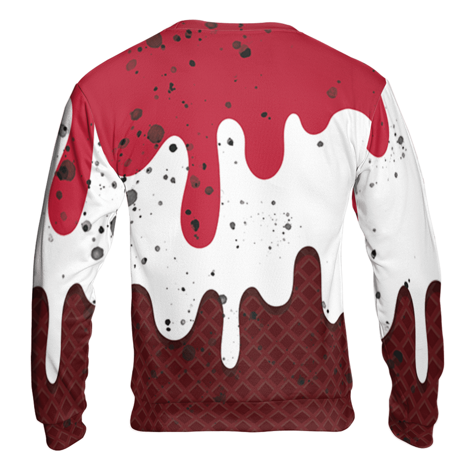Cherry 12s Sweatshirt Match KREAM 3D All-Over Print Waffle Cone - NastyJamz