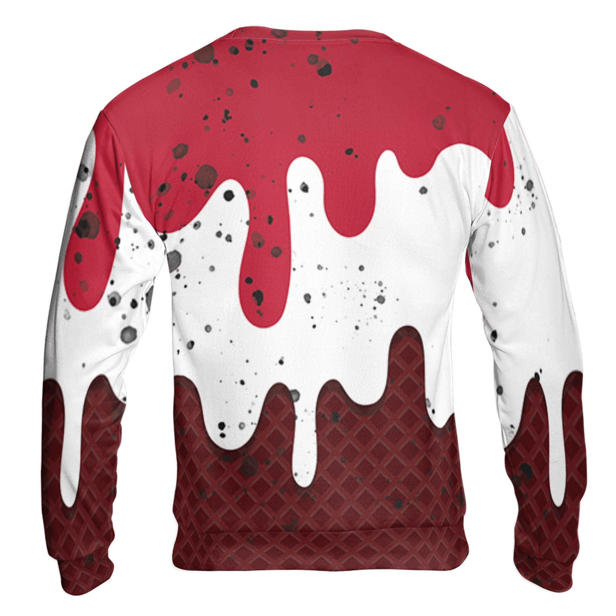 Cherry 12s Sweatshirt Match KREAM 3D All-Over Print Waffle Cone - NastyJamz