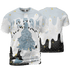 Blue Grey 13s T Shirt Match KREAM 3D All-Over Print Waffle Cone - NastyJamz