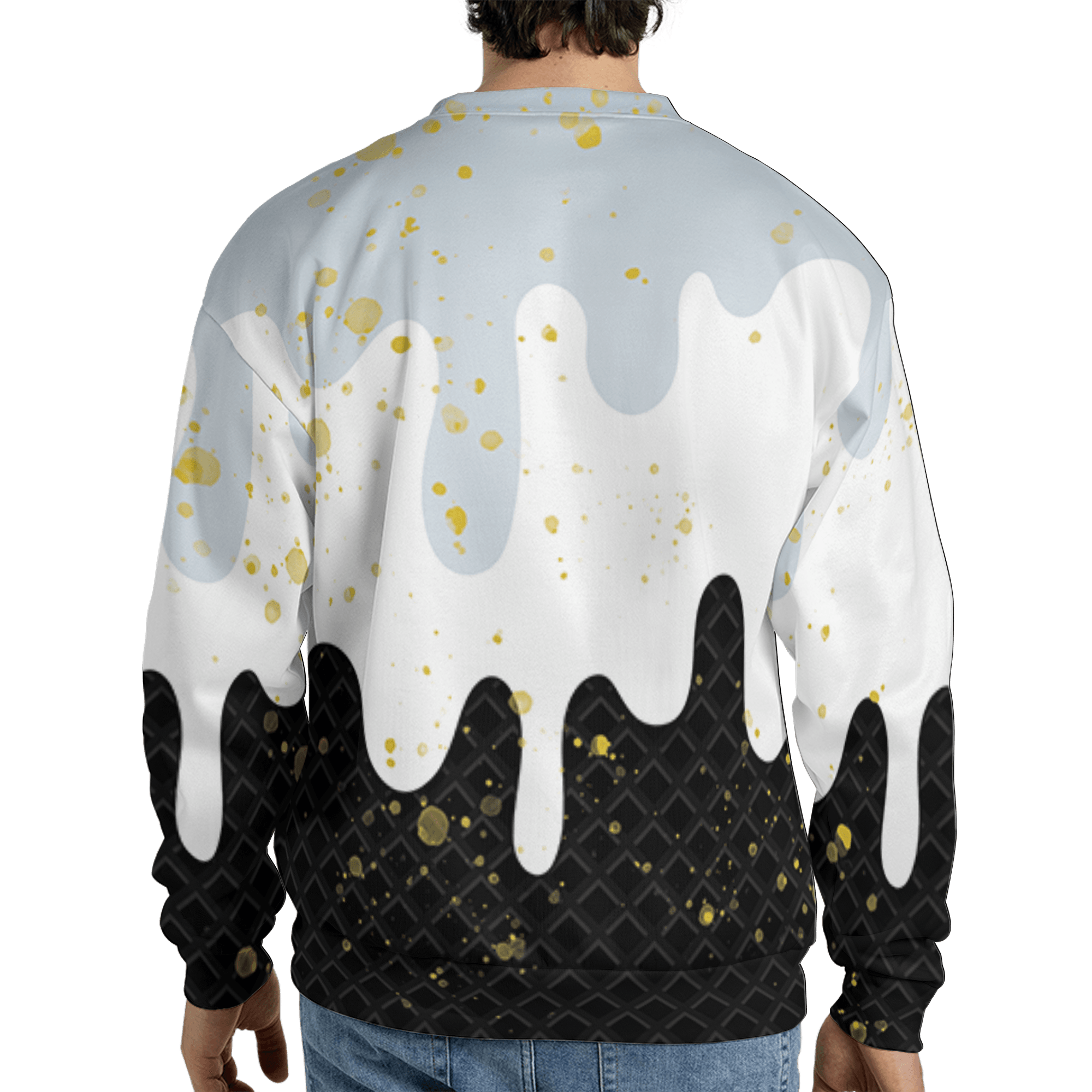 Blue Grey 13s Sweatshirt Match KREAM 3D All-Over Print Waffle Cone - NastyJamz
