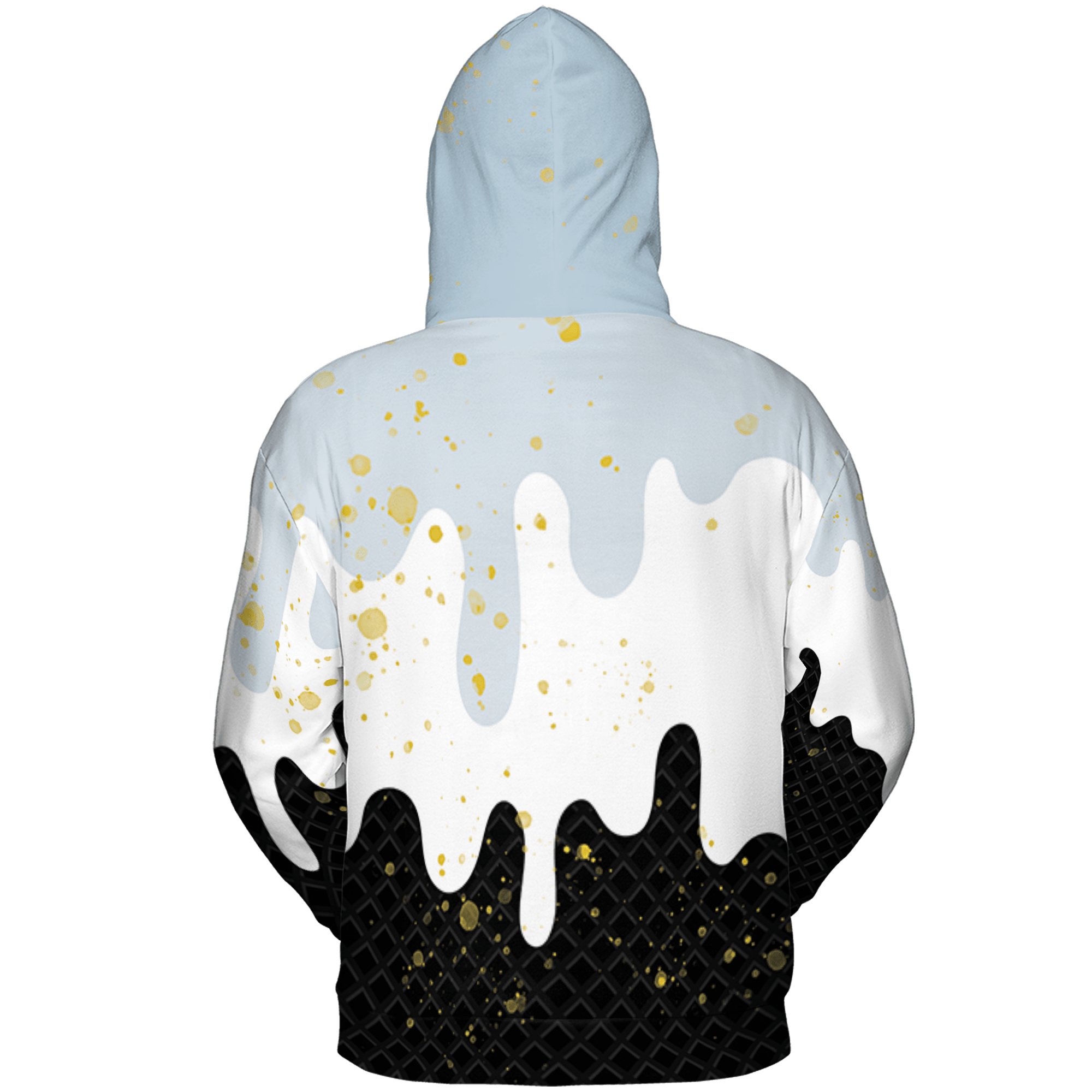 Blue Grey 13s Hoodie Match KREAM 3D All-Over Print Waffle Cone - NastyJamz