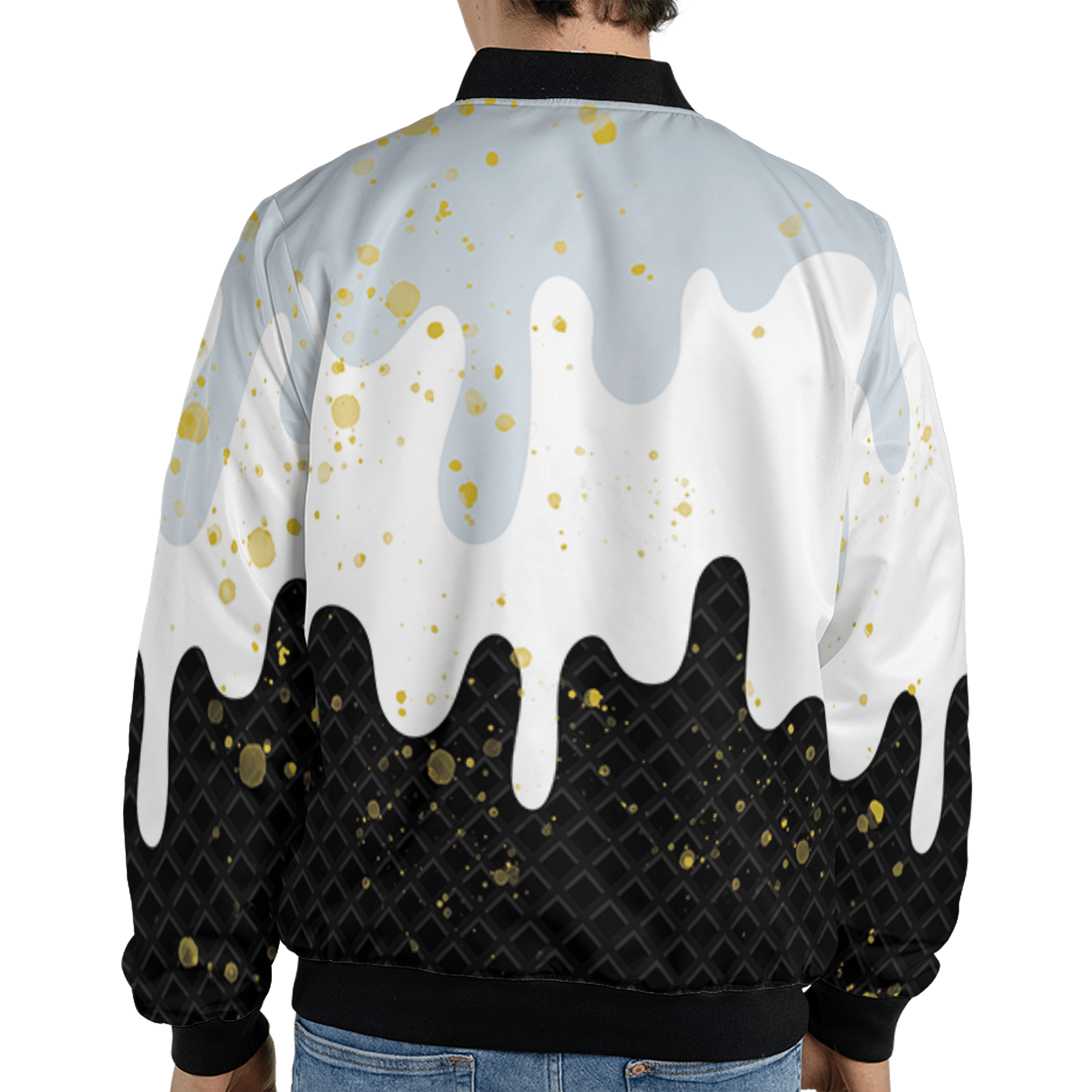 Blue Grey 13s Jacket Match KREAM 3D All-Over Print Waffle Cone - NastyJamz