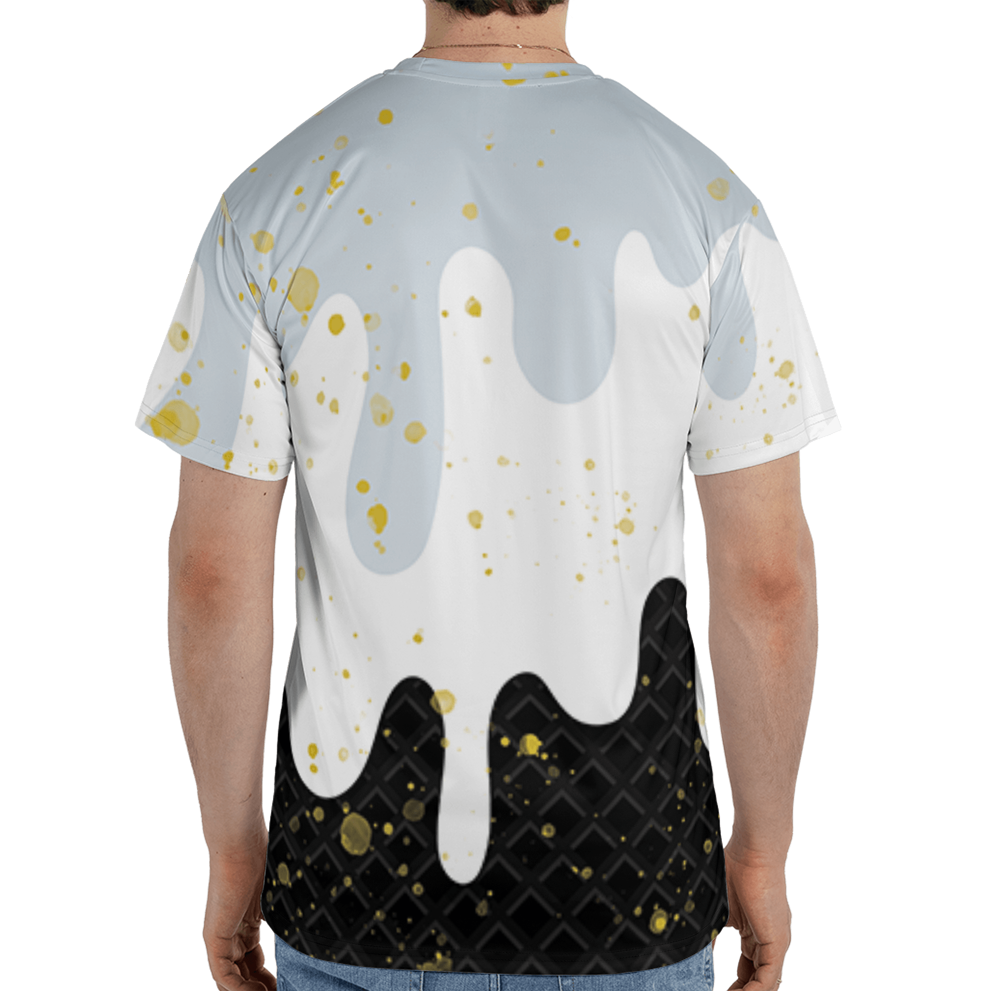Blue Grey 13s T Shirt Match KREAM 3D All-Over Print Waffle Cone - NastyJamz
