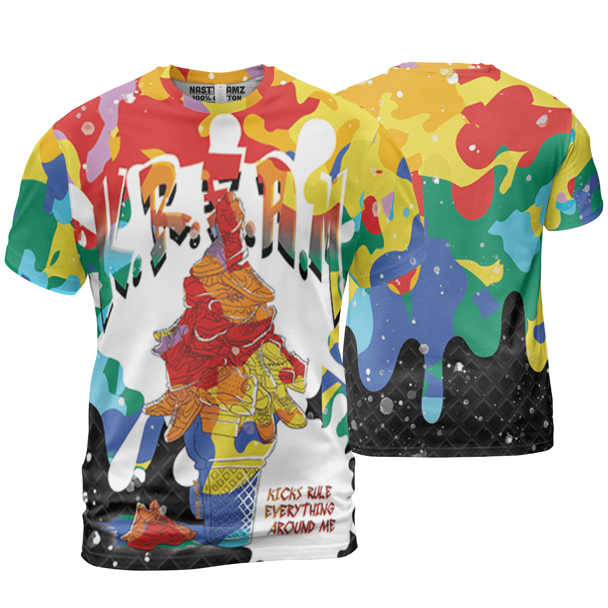 Mid GS Six Championships 1s T Shirt Match KREAM 3D All-Over Print Waffle Cone - NastyJamz