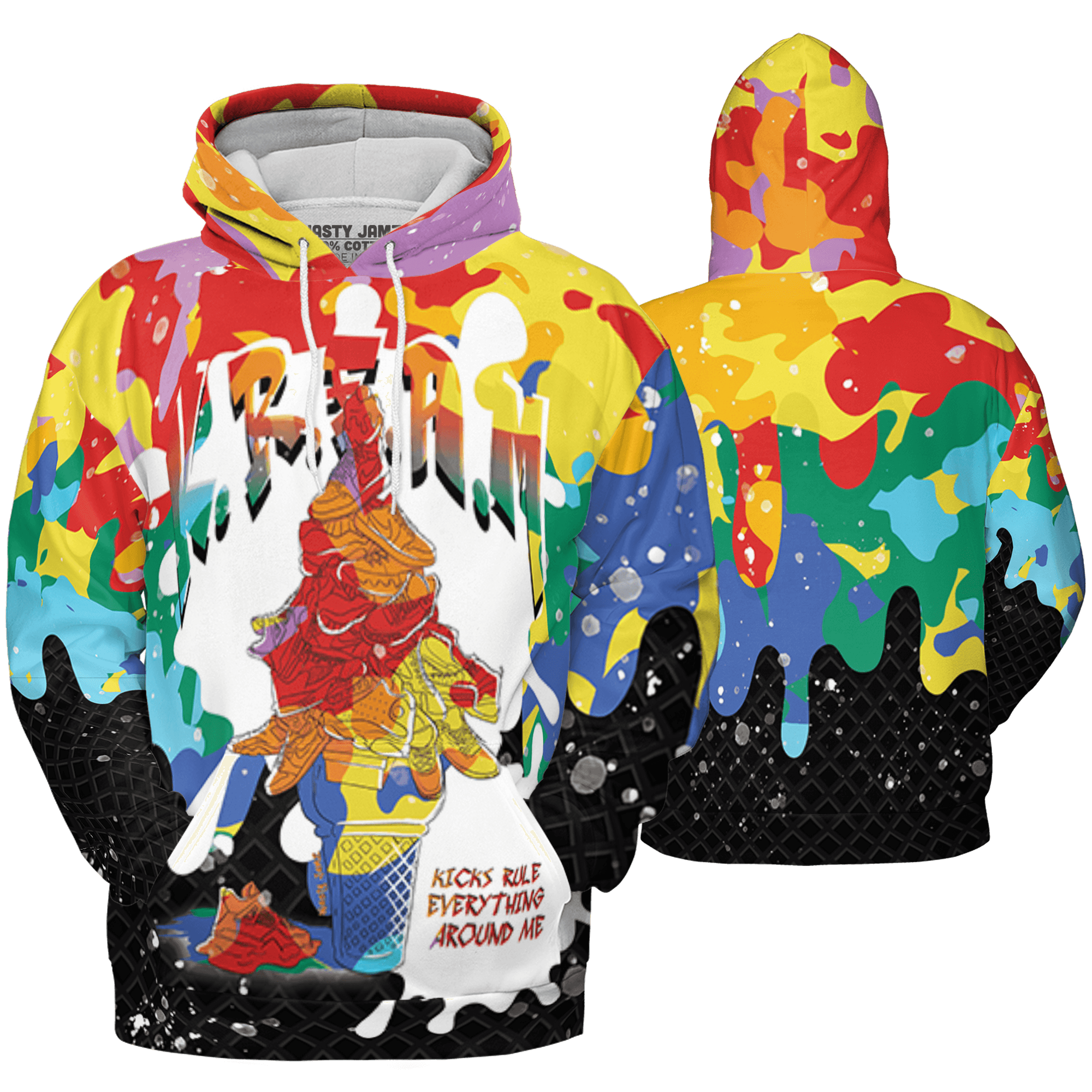 Mid GS Six Championships 1s Hoodie Match KREAM 3D All-Over Print Waffle Cone - NastyJamz