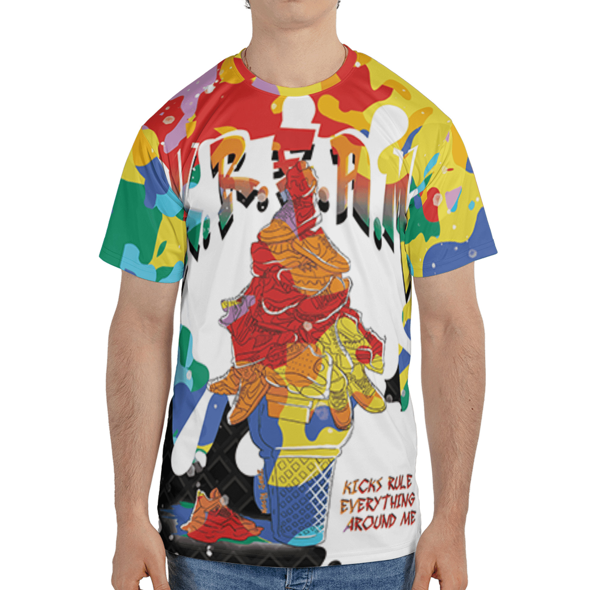 Mid GS Six Championships 1s T Shirt Match KREAM 3D All-Over Print Waffle Cone - NastyJamz