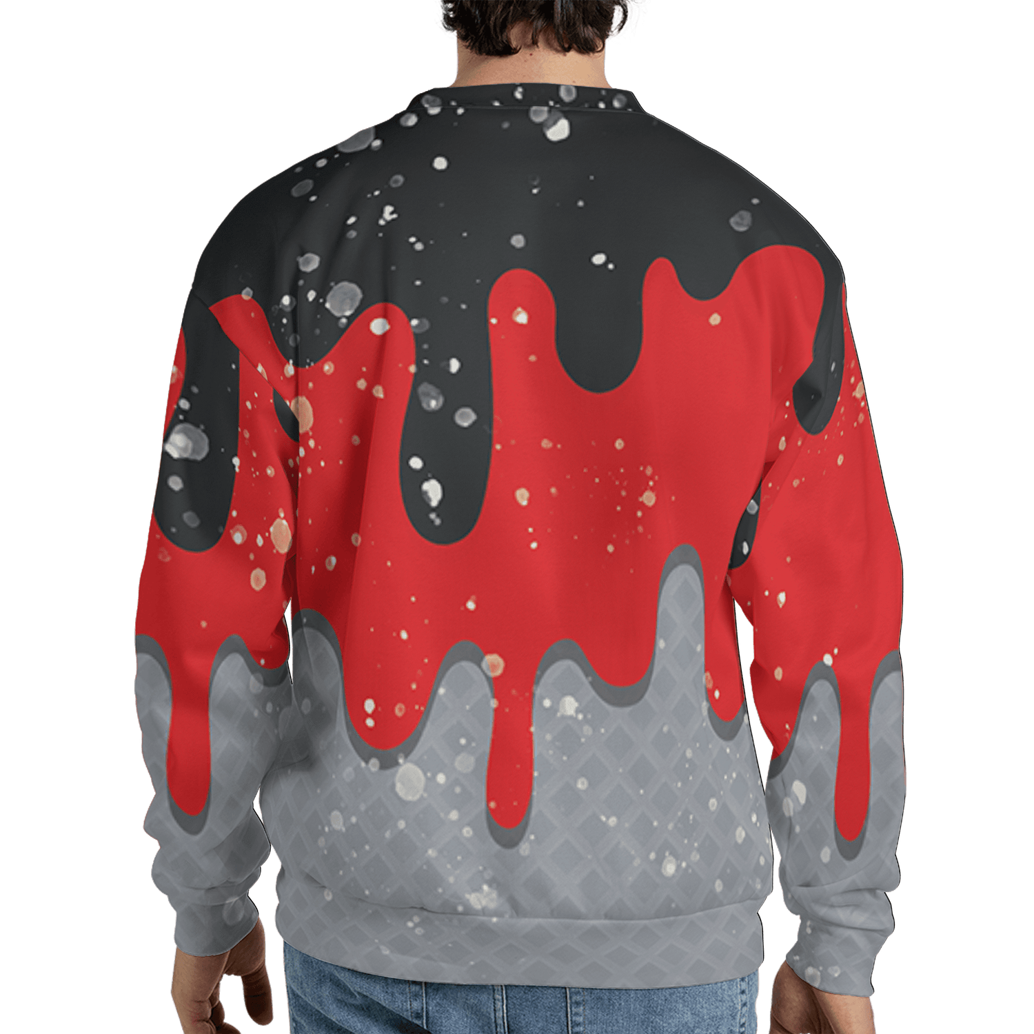 Bred Reimagined 4s Sweatshirt Match KREAM 3D All-Over Print Waffle Cone - NastyJamz