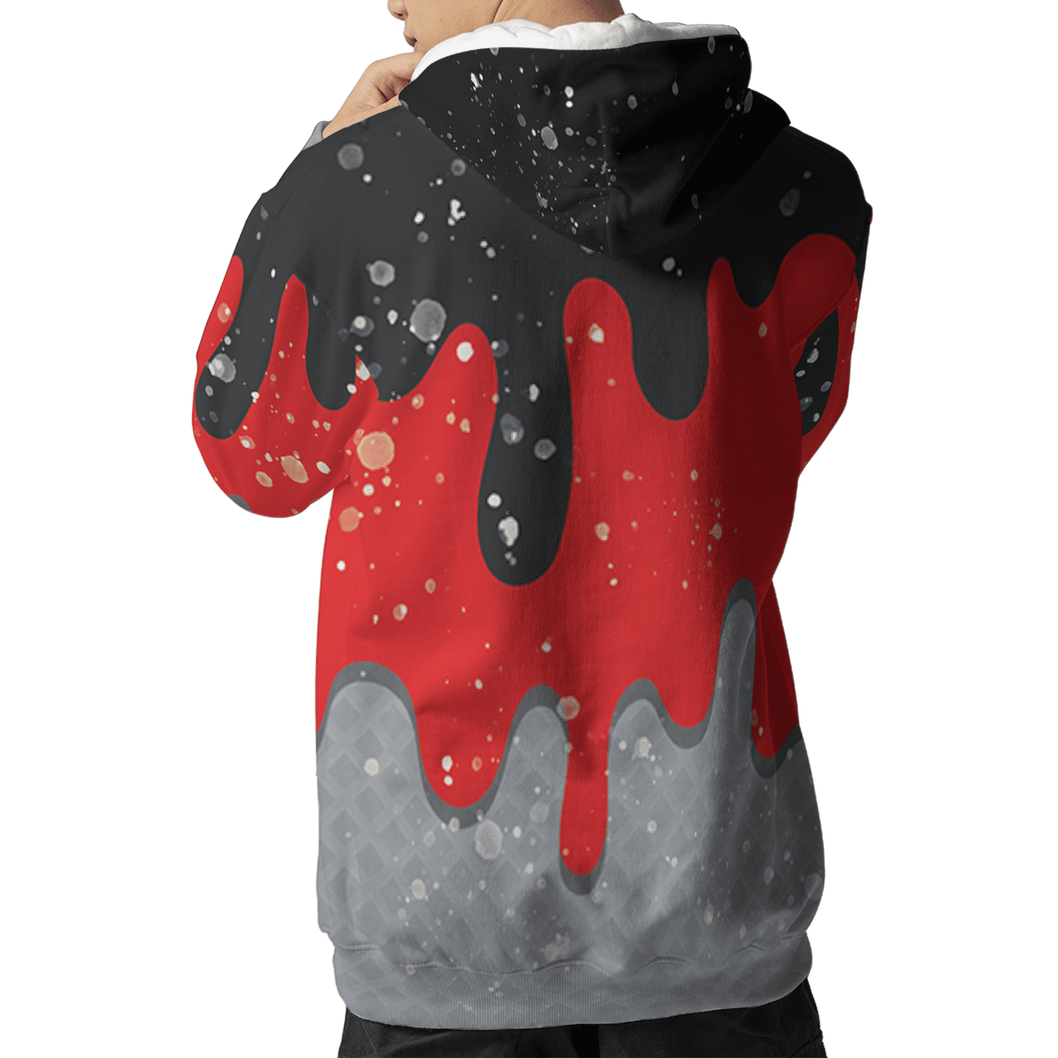 Bred Reimagined 4s Hoodie Match KREAM 3D All-Over Print Waffle Cone - NastyJamz