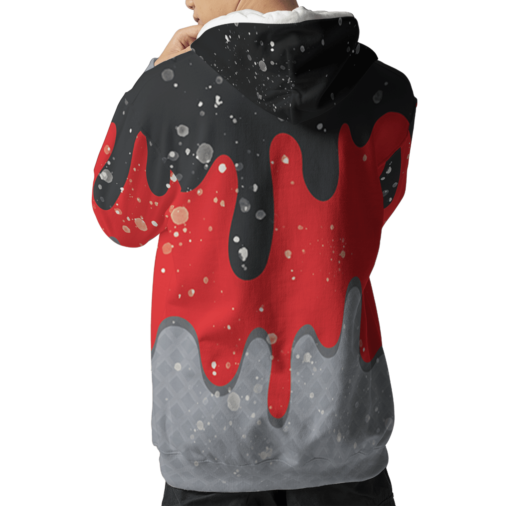 Bred Reimagined 4s Hoodie Match KREAM 3D All-Over Print Waffle Cone - NastyJamz