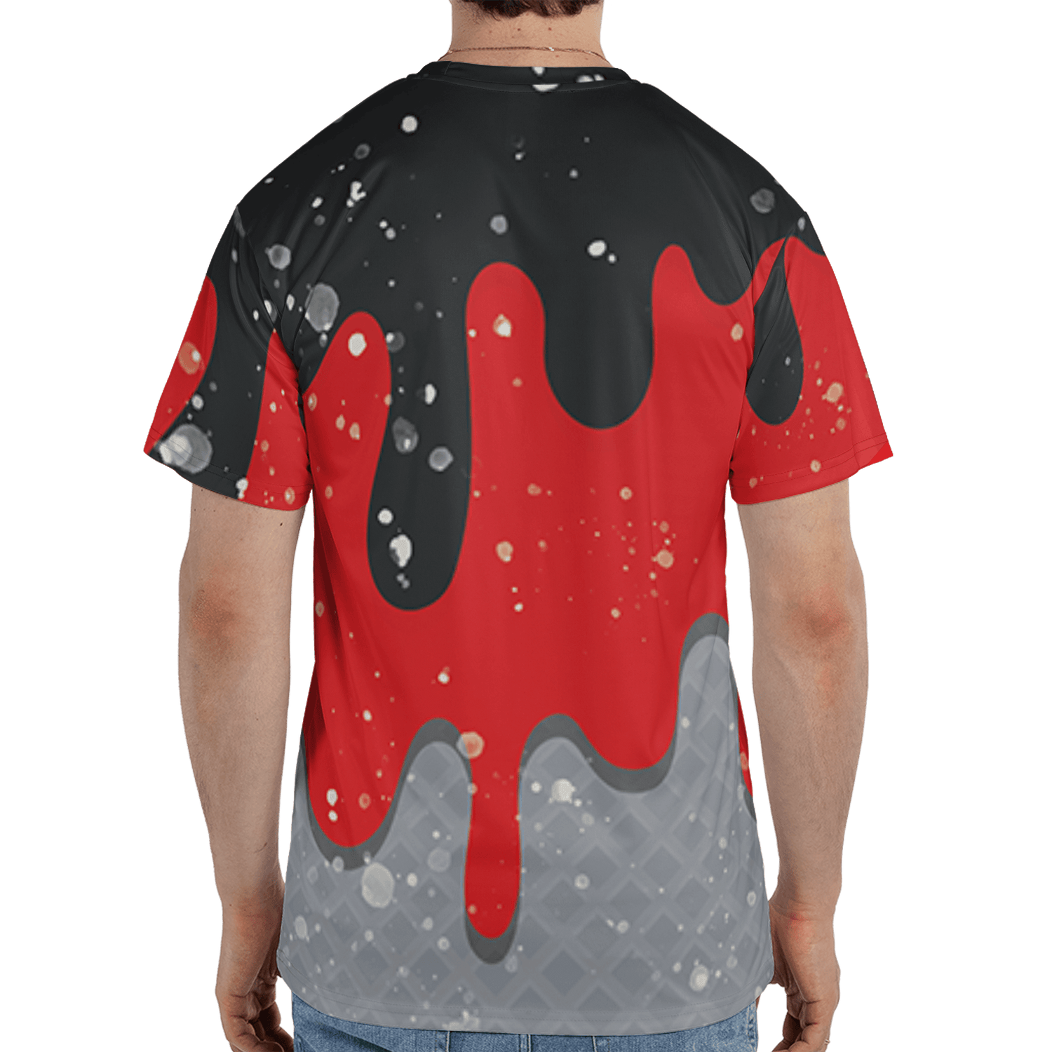 Bred Reimagined 4s T Shirt Match KREAM 3D All-Over Print Waffle Cone - NastyJamz