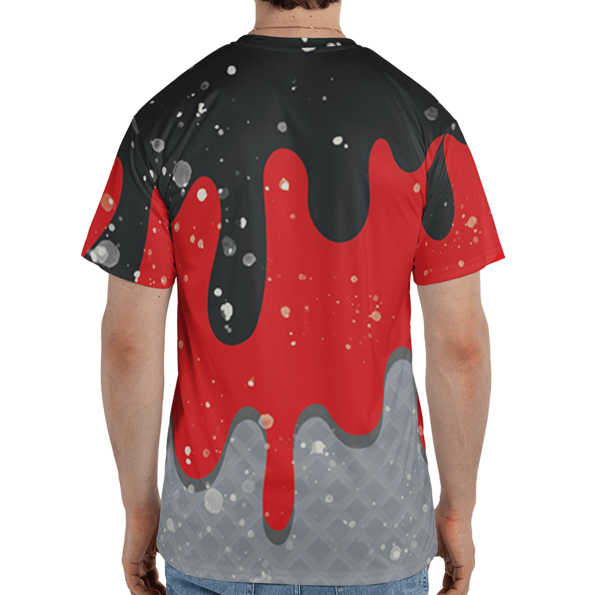 Bred Reimagined 4s T Shirt Match KREAM 3D All-Over Print Waffle Cone - NastyJamz