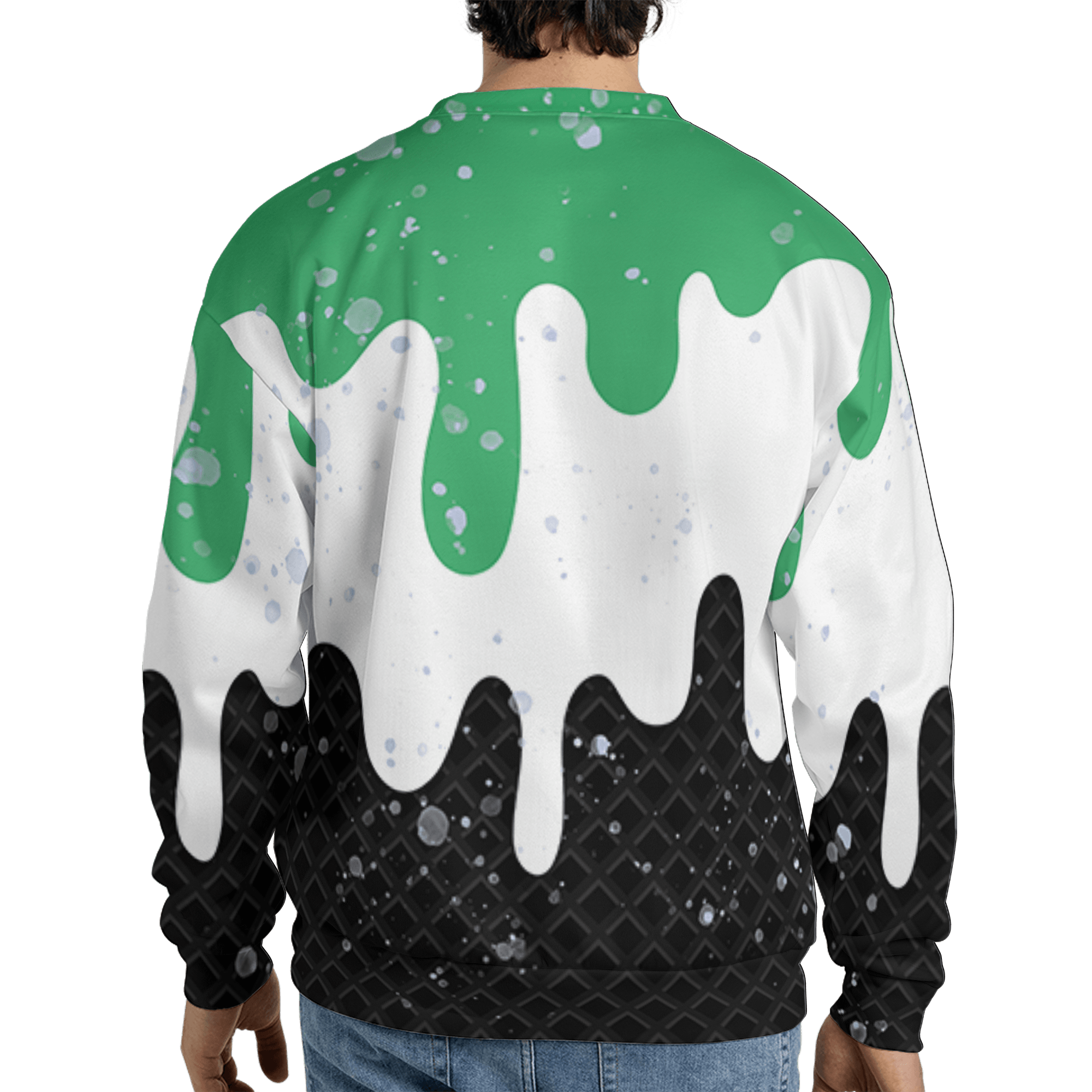 Lucky Green 5s Sweatshirt Match KREAM 3D All-Over Print Waffle Cone - NastyJamz