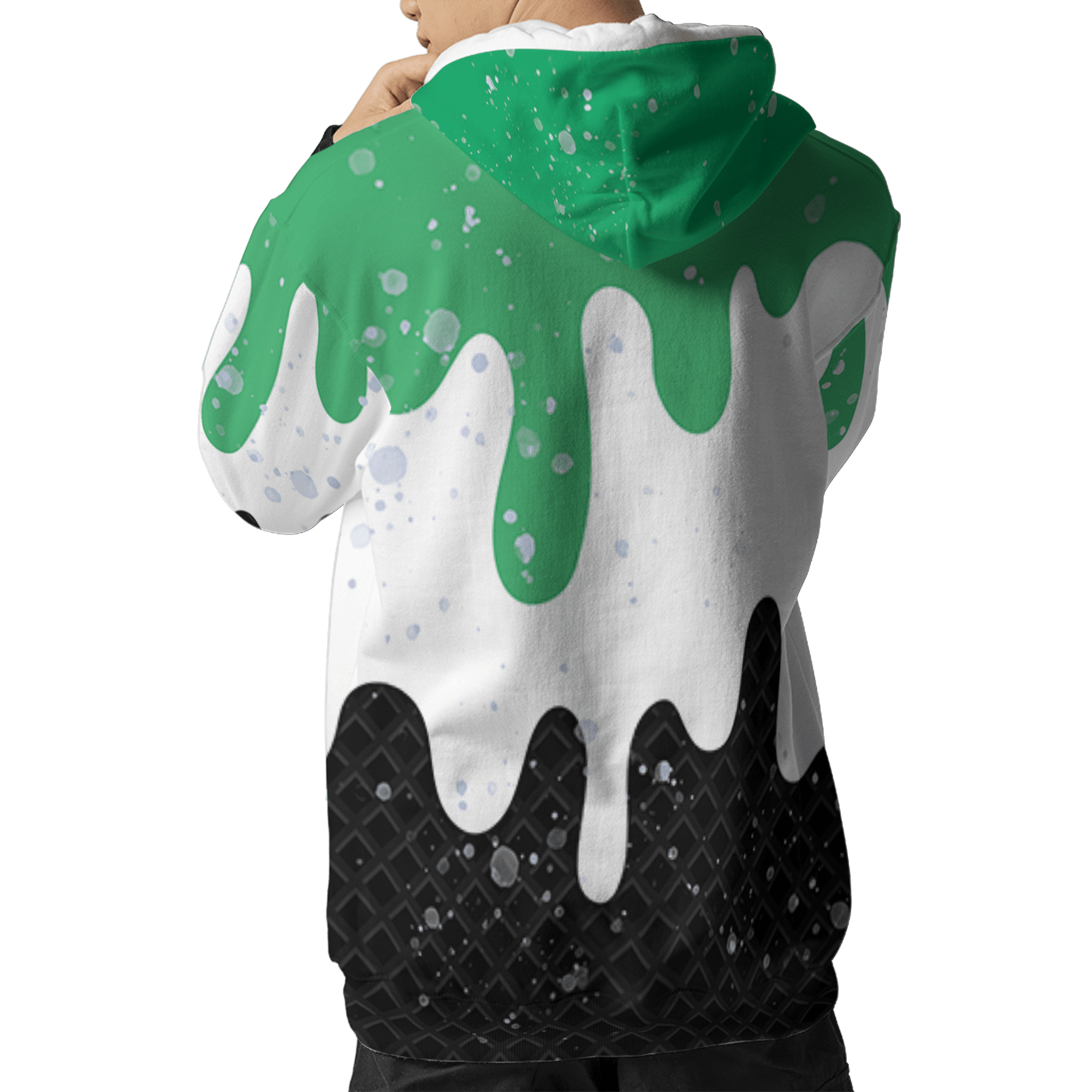 Lucky Green 5s Hoodie Match KREAM 3D All-Over Print Waffle Cone - NastyJamz