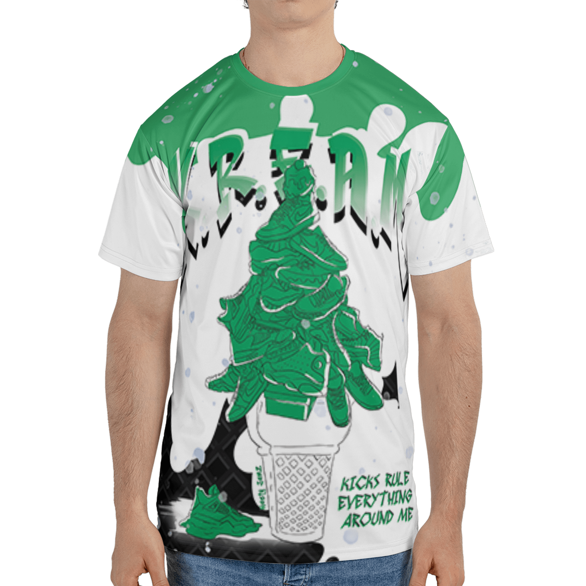 Lucky Green 5s T Shirt Match KREAM 3D All-Over Print Waffle Cone - NastyJamz