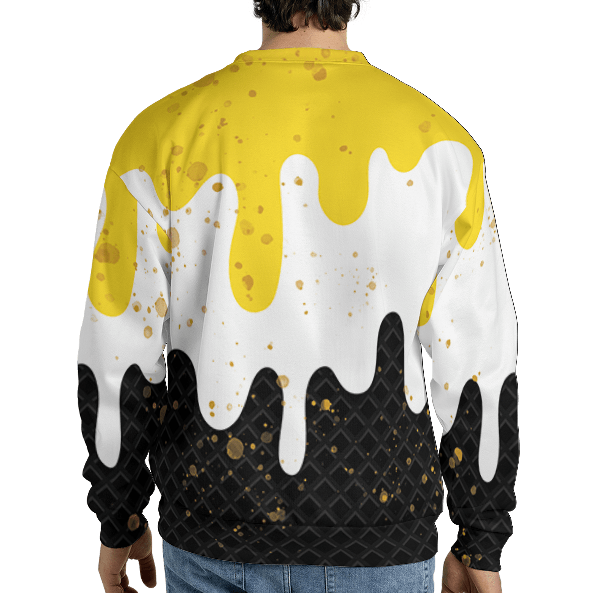 Yellow Ochre 6s Sweatshirt Match KREAM 3D All-Over Print Waffle Cone - NastyJamz