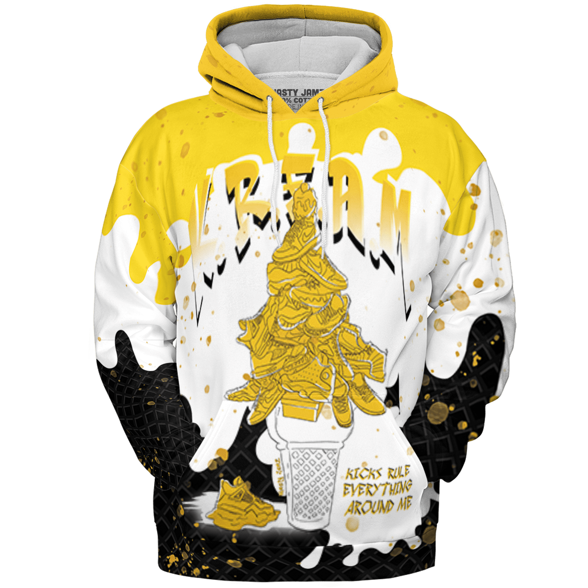 Yellow Ochre 6s Hoodie Match KREAM 3D All-Over Print Waffle Cone - NastyJamz