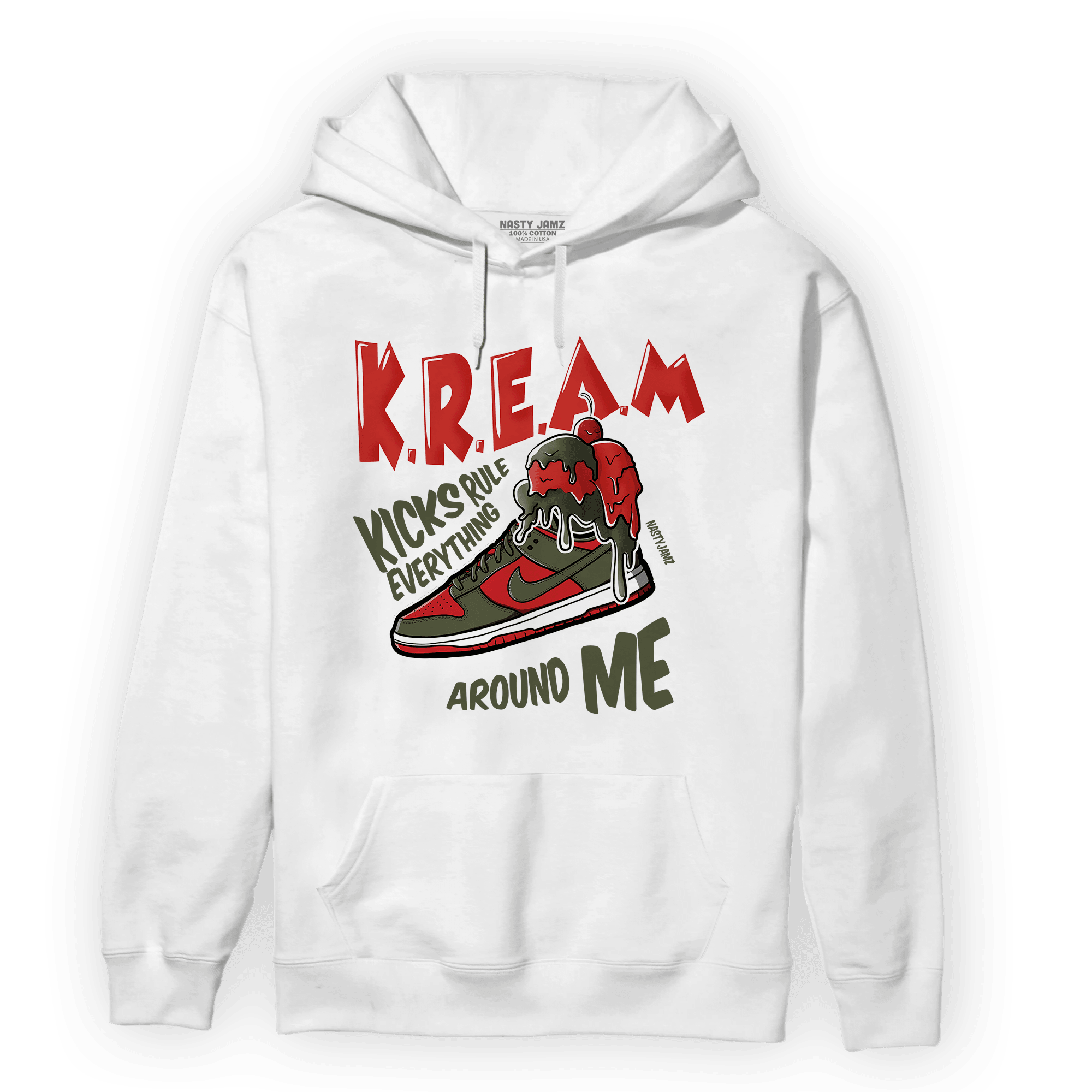 Dunk Low Mystic Red Hoodie Match Kream Sneaker - NastyJamz