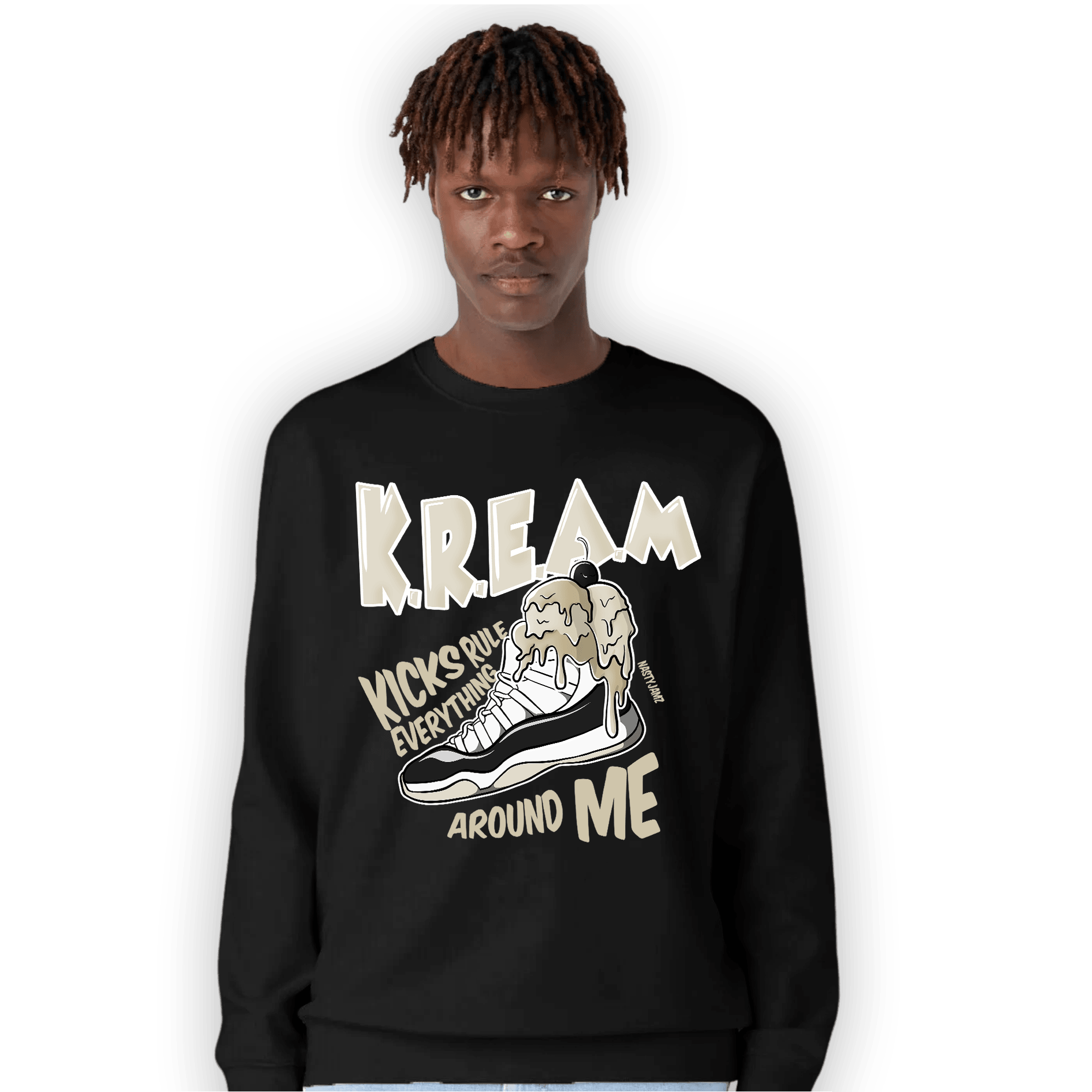 Gratitude 11s Sweatshirt Match Kream Sneaker - NastyJamz