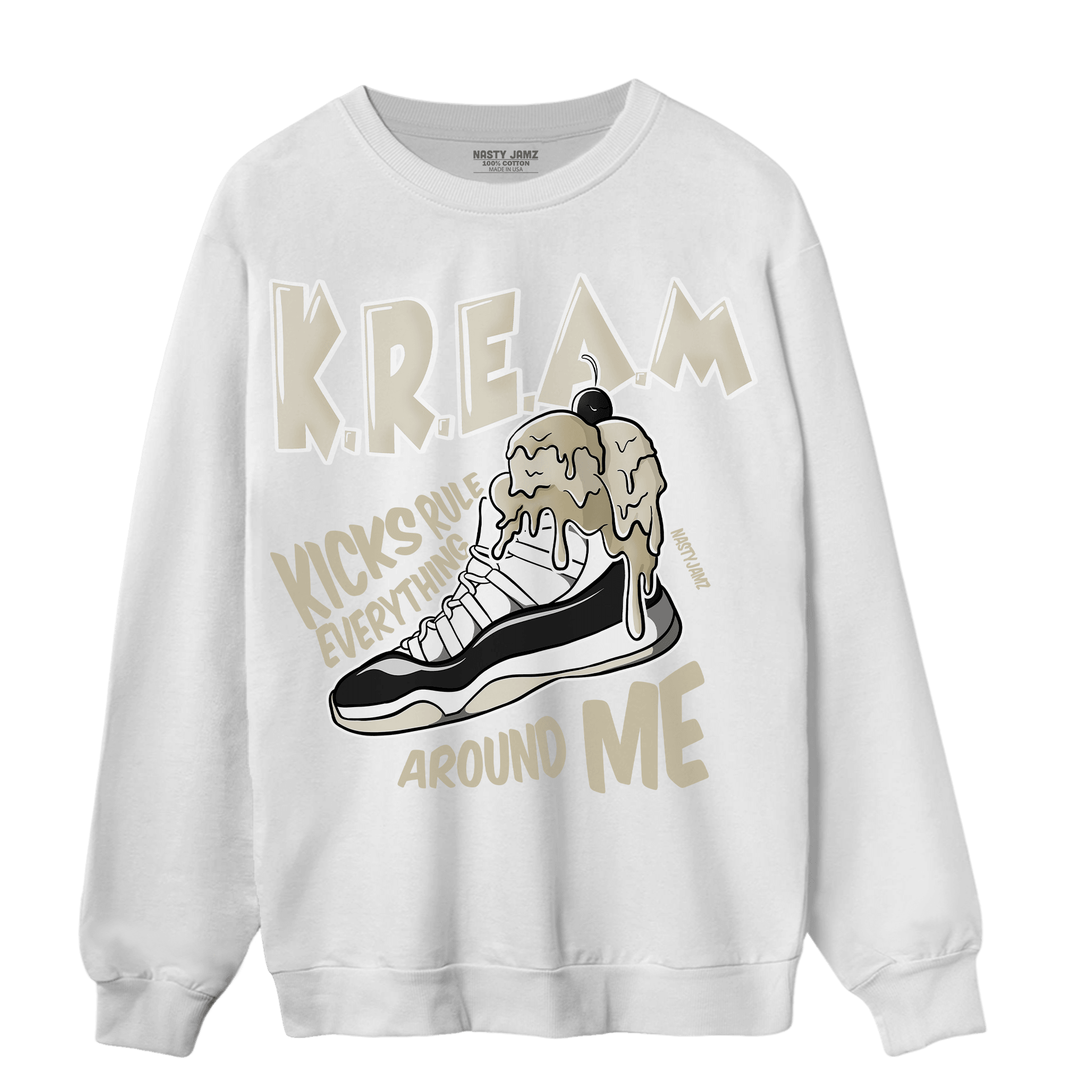 Gratitude 11s Sweatshirt Match Kream Sneaker - NastyJamz