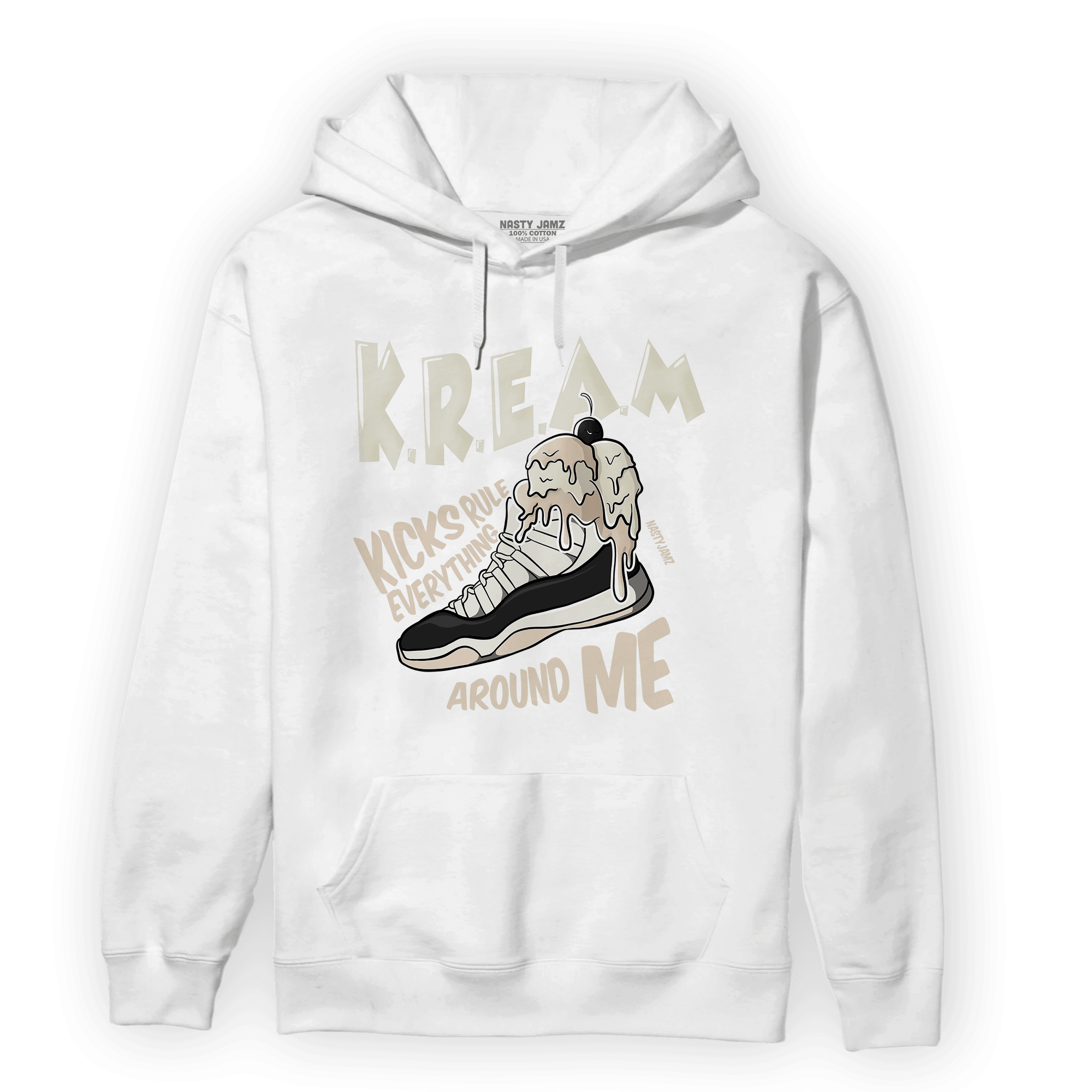 Neapolitan 11s Hoodie Match Kream Sneaker - NastyJamz
