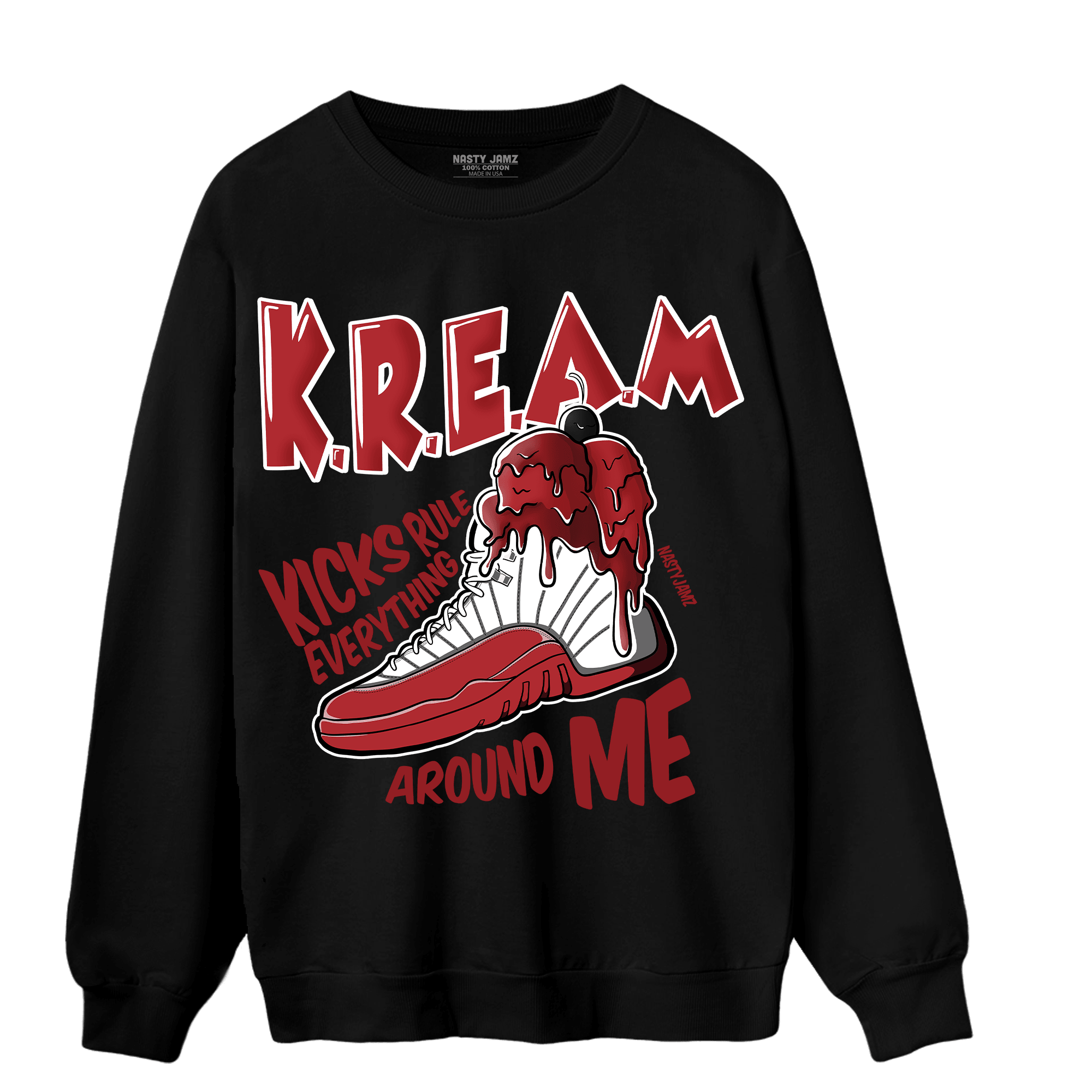 Cherry 12s Sweatshirt Match Kream Sneaker - NastyJamz