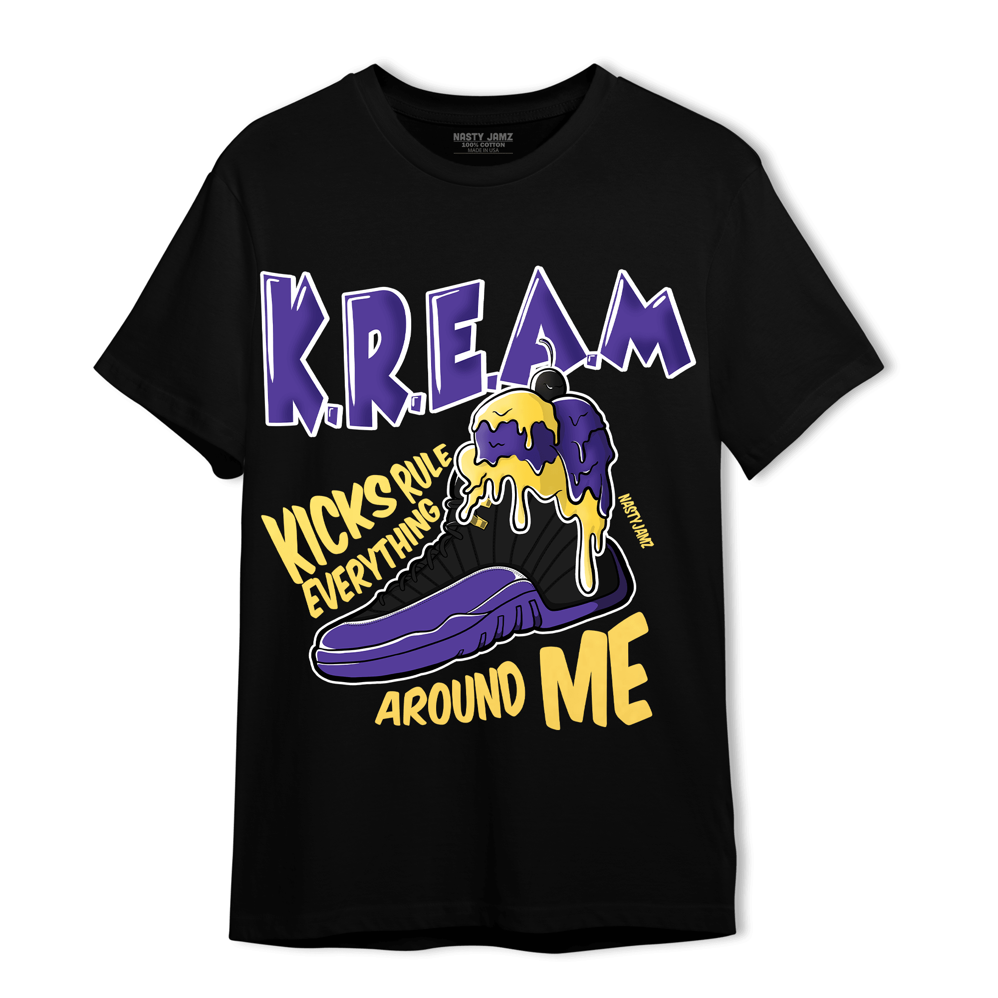 Field Purple 12s T Shirt Match Kream Sneaker - NastyJamz