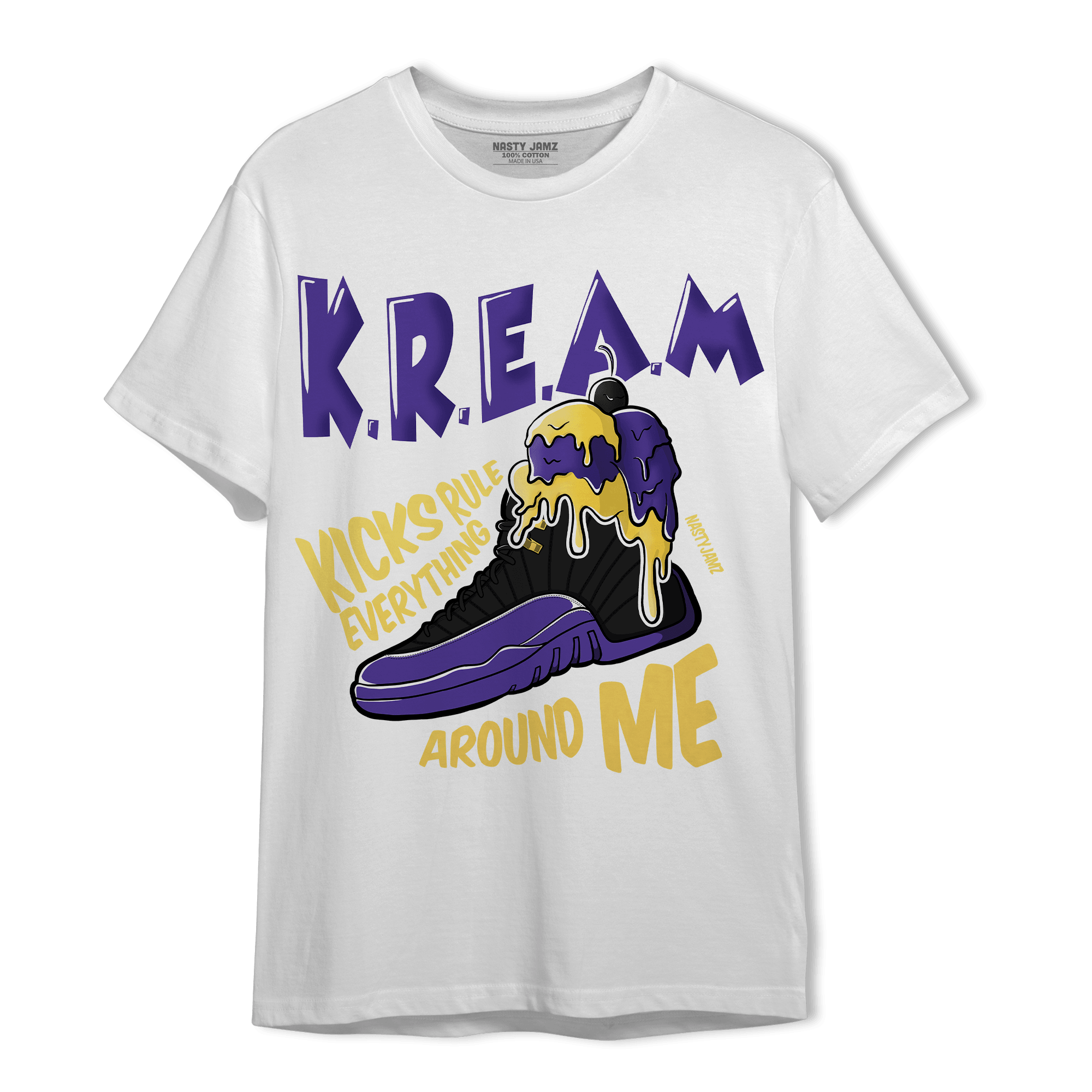 Field Purple 12s T Shirt Match Kream Sneaker - NastyJamz