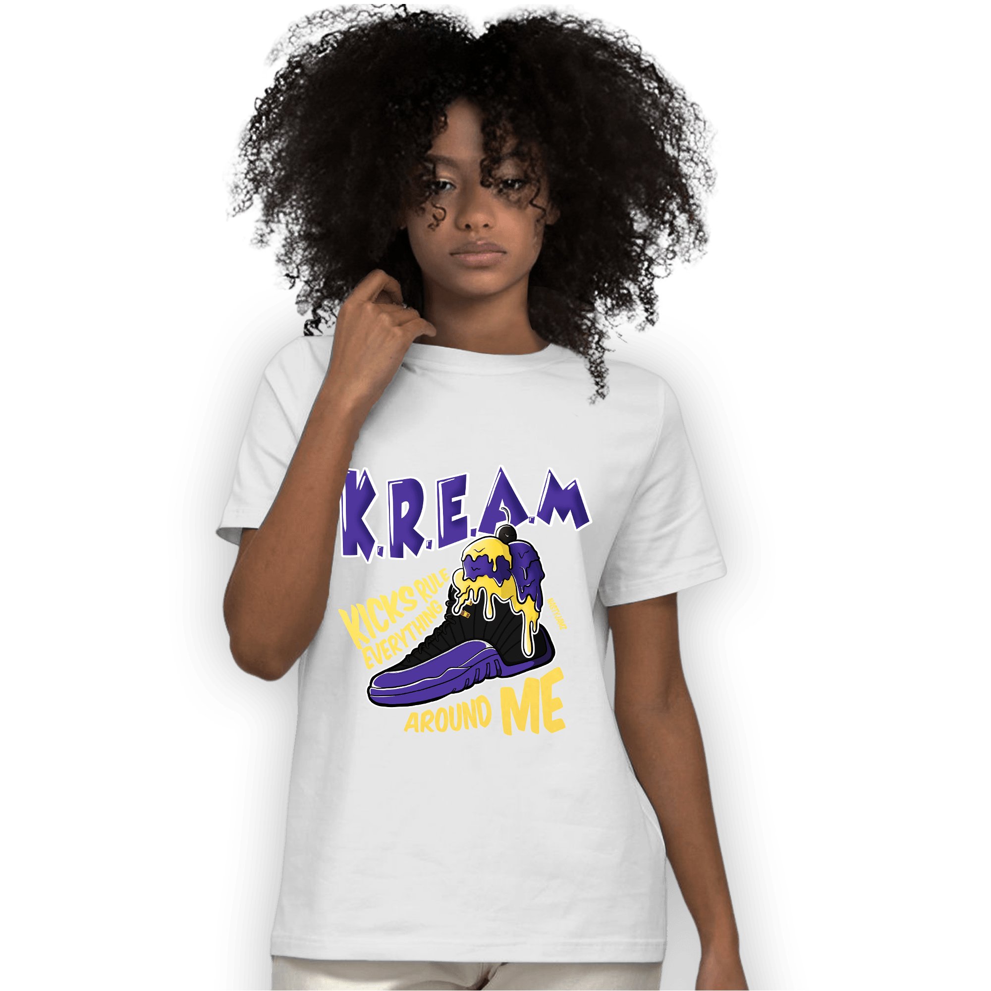 Field Purple 12s T Shirt Match Kream Sneaker - NastyJamz