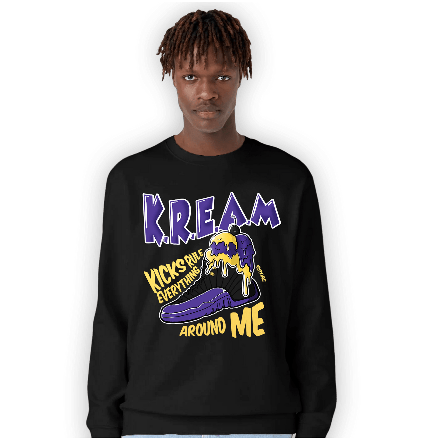 Field Purple 12s Sweatshirt Match Kream Sneaker - NastyJamz