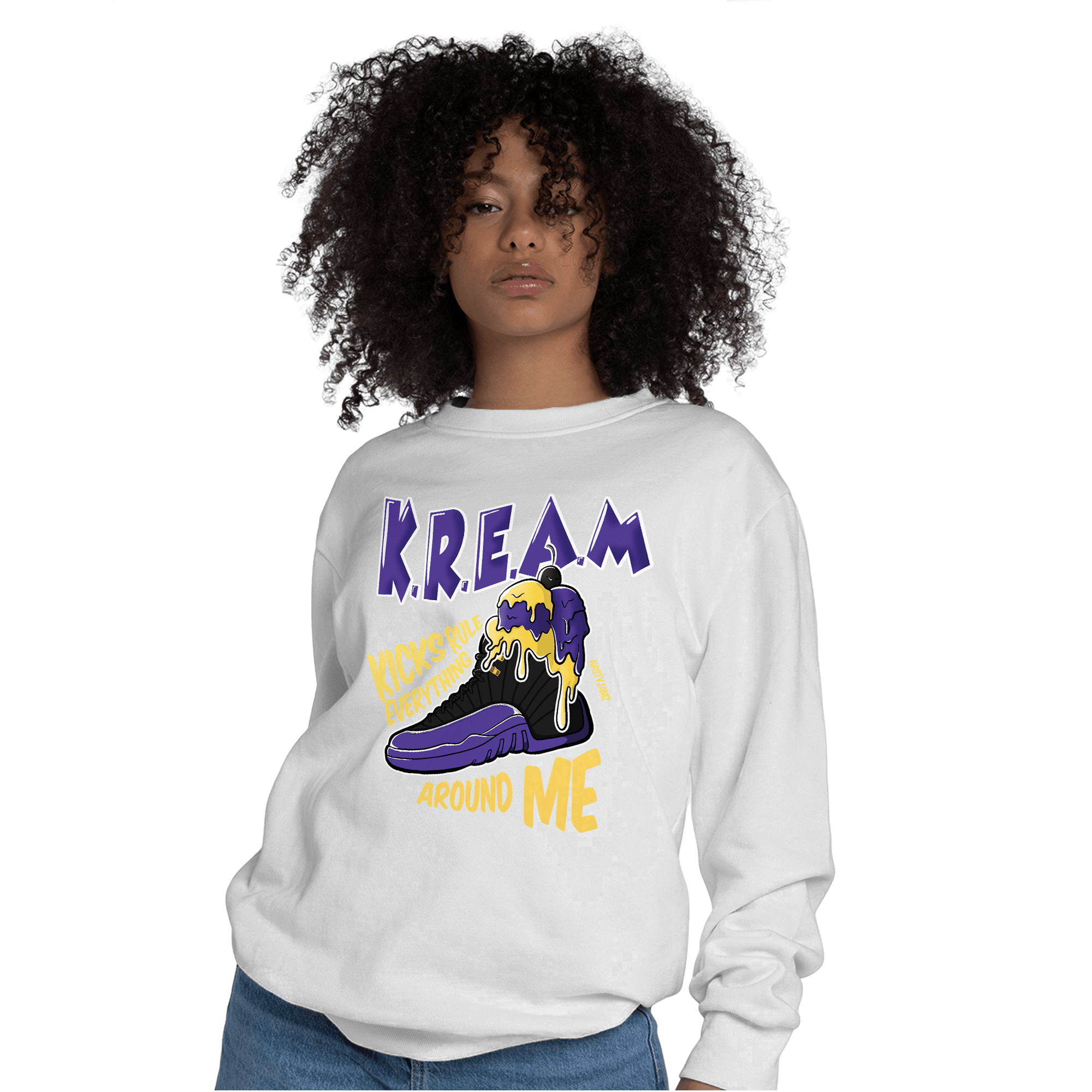 Field Purple 12s Sweatshirt Match Kream Sneaker - NastyJamz