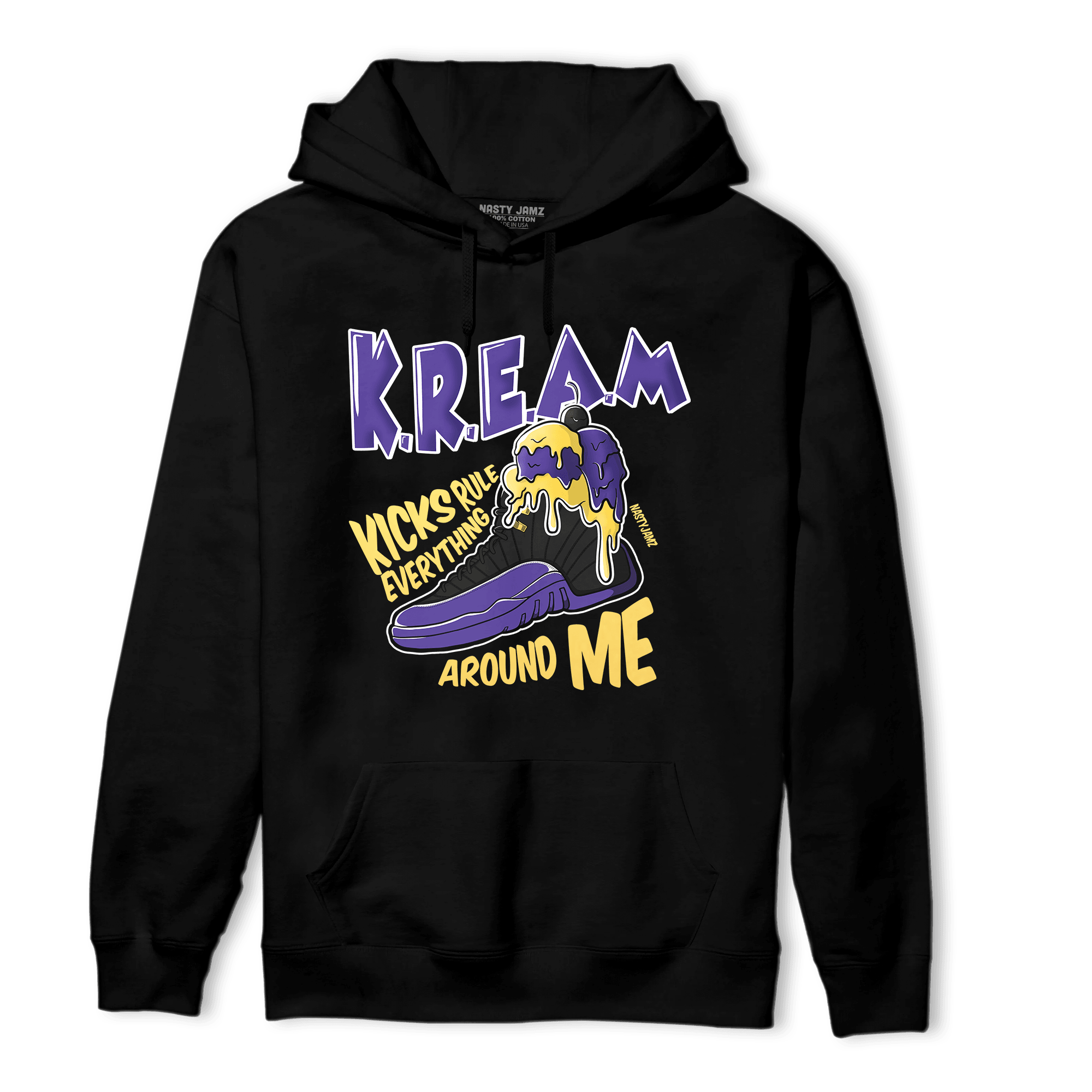 Field Purple 12s Hoodie Match Kream Sneaker - NastyJamz