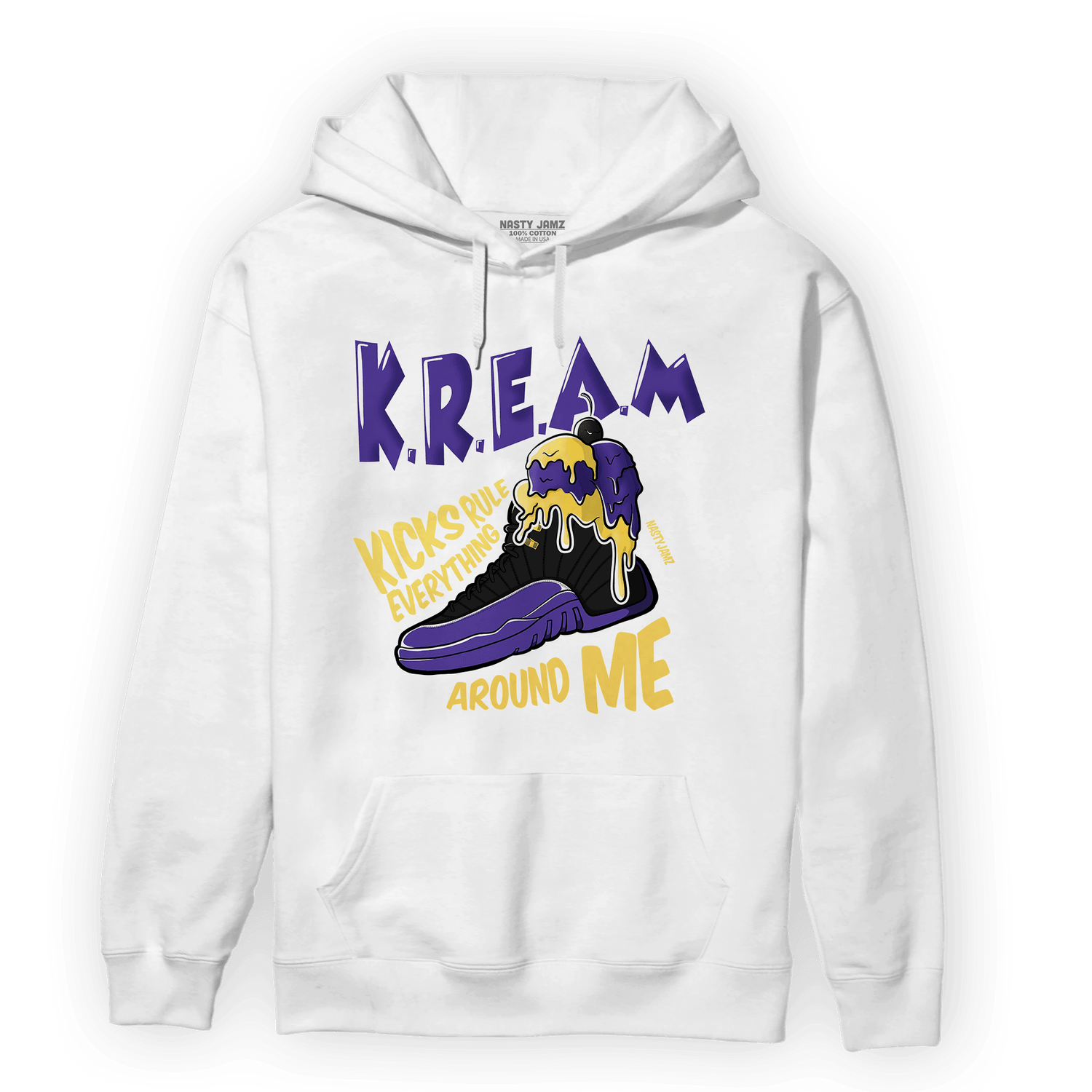 Field Purple 12s Hoodie Match Kream Sneaker - NastyJamz